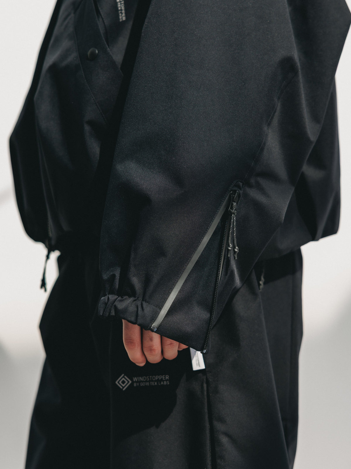 【10.17 SAT 20:00- IN STOCK】 +phenix WINDSTOPPER® by GORE-TEX LABS TWILL CITY STAND BALLOON UTILITY JACKET (BLACK)