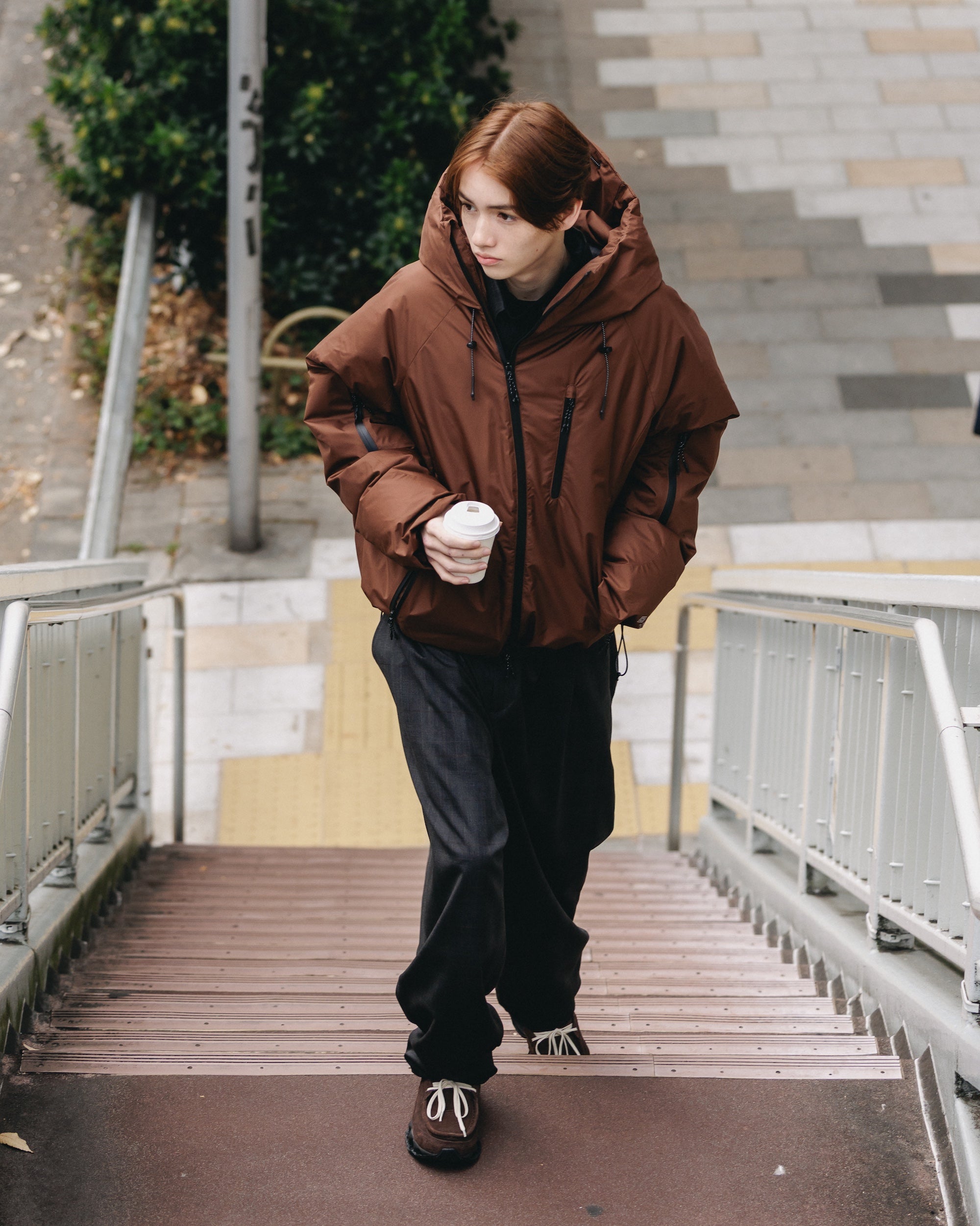 【12.20 SAT 20:00- IN STOCK】+phenix WINDSTOPPER® by GORE-TEX LABS CITY PUFFER JACKET (CHOCOLATE BROWN)