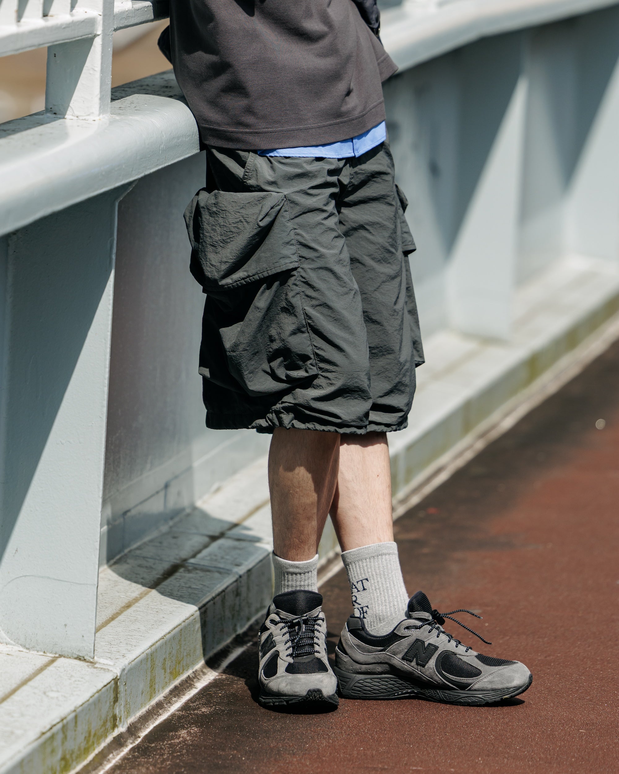 【6.25 WED 20:00- IN STOCK】VINTAGE WASHED CITY MILITARY HALF PANTS 002 (FADE BLACK)