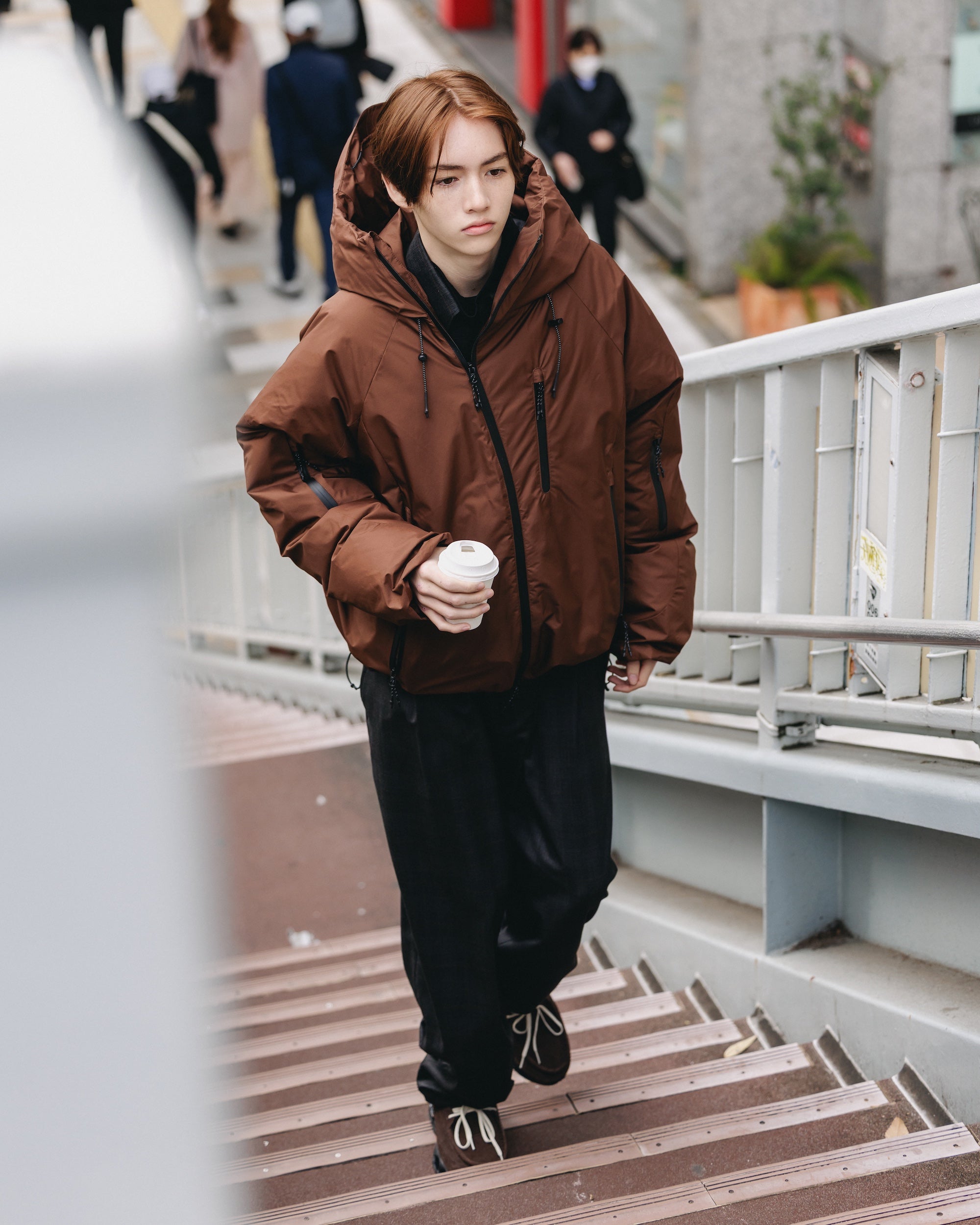 【12.20 SAT 20:00- IN STOCK】+phenix WINDSTOPPER® by GORE-TEX LABS CITY PUFFER JACKET (CHOCOLATE BROWN)