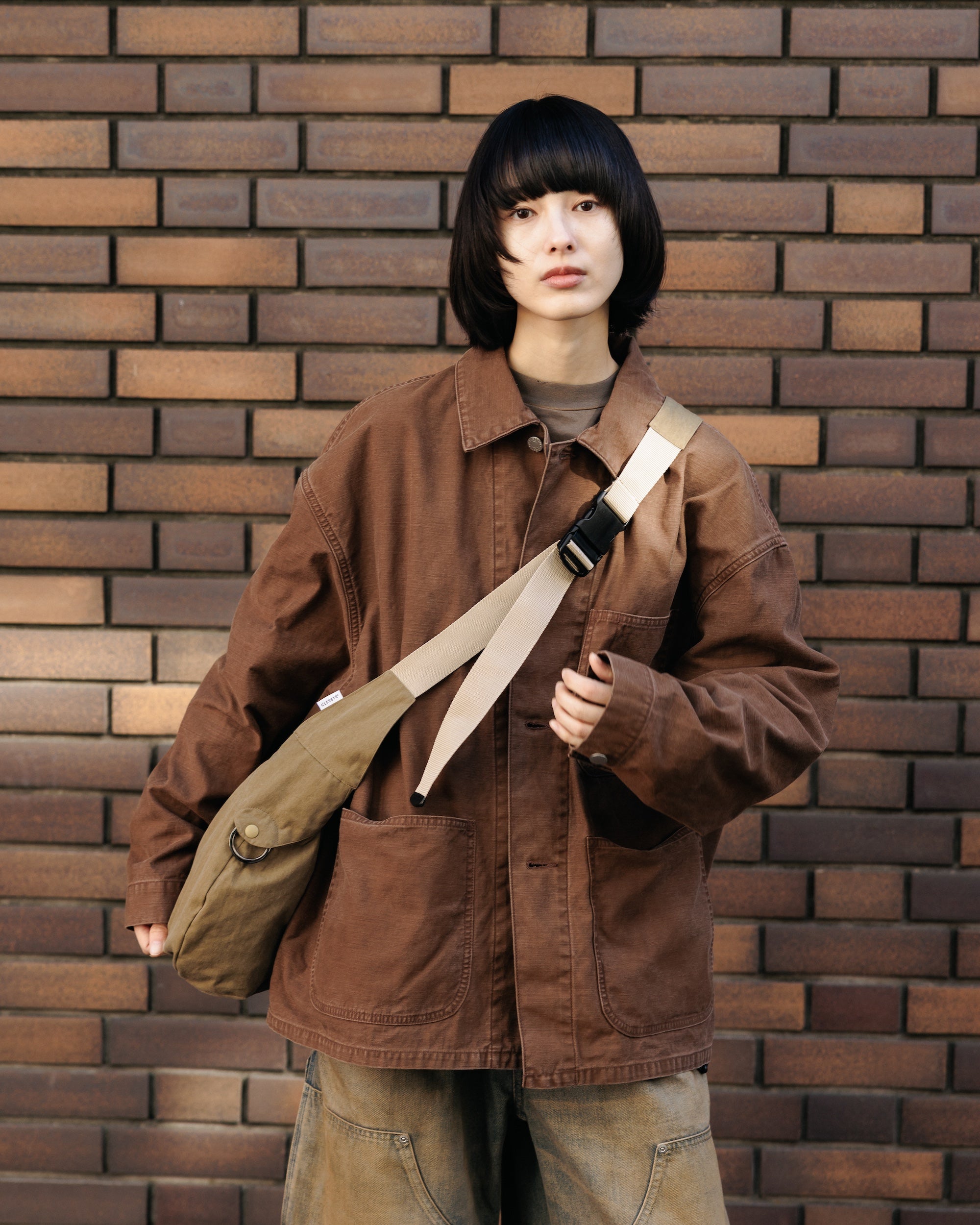 2.4 WED 20:00- IN STOCK】VINTAGE EFFECT P-41 JACKET (BROWN)