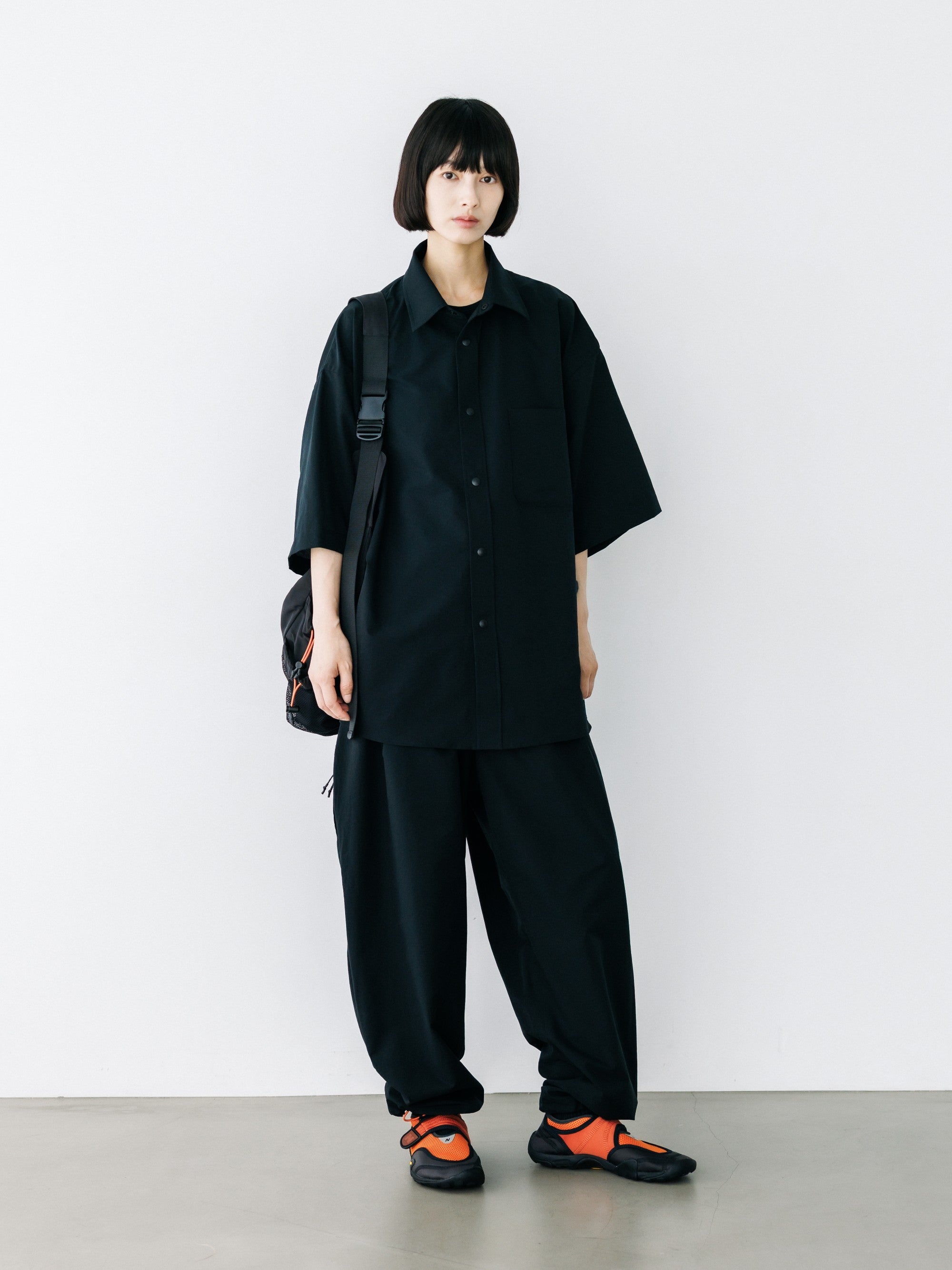 【8.22 SAT 20:00- IN STOCK】“C”COOLDOTS® MINI RIPSTOP CITY UNIFORM S/S SHIRT (BLACK×ORANGE)