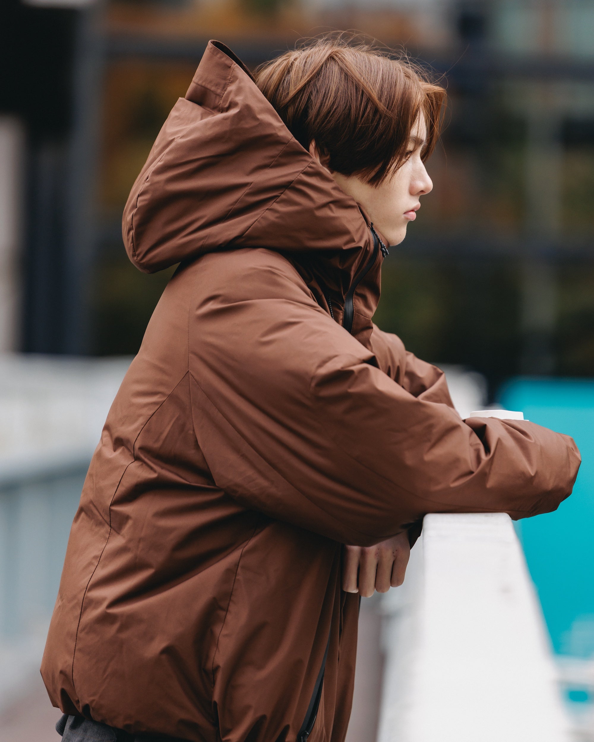 【12.20 SAT 20:00- IN STOCK】+phenix WINDSTOPPER® by GORE-TEX LABS CITY PUFFER JACKET (CHOCOLATE BROWN)