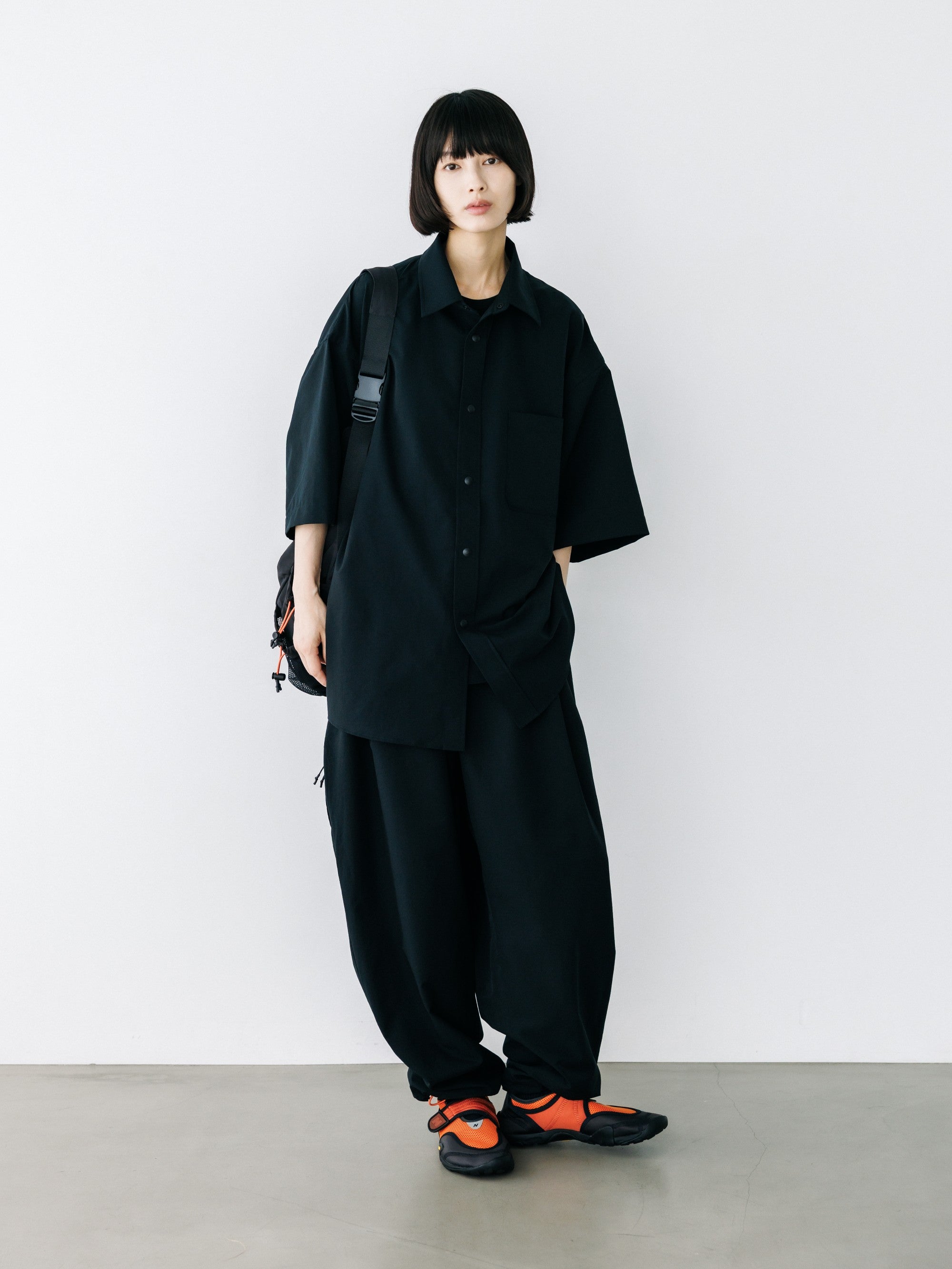 【8.22 SAT 20:00- IN STOCK】“C”COOLDOTS® MINI RIPSTOP CITY UNIFORM S/S SHIRT (BLACK×ORANGE)