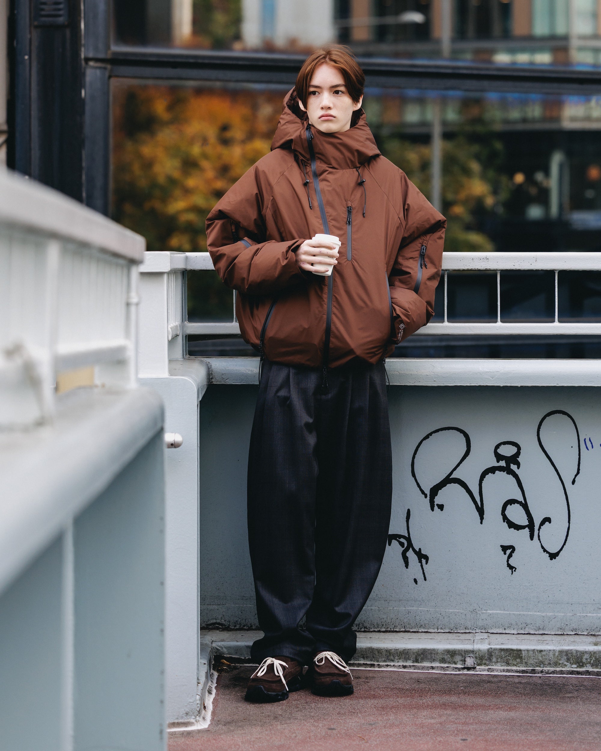 【12.20 SAT 20:00- IN STOCK】+phenix WINDSTOPPER® by GORE-TEX LABS CITY PUFFER JACKET (CHOCOLATE BROWN)