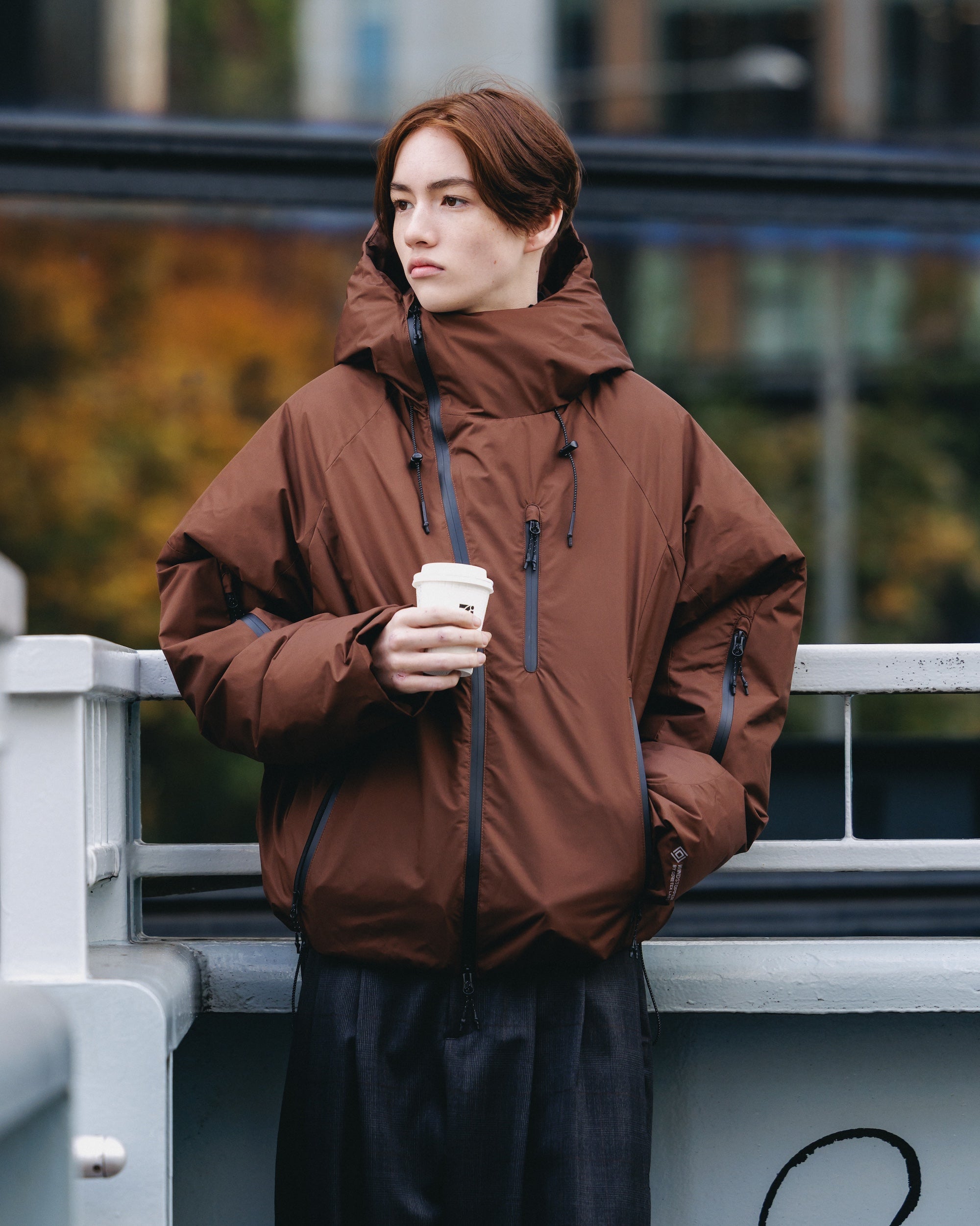 phenix WINDSTOPPER® by GORE-TEX LABS CITY PUFFER JACKET (CHOCOLATE BR