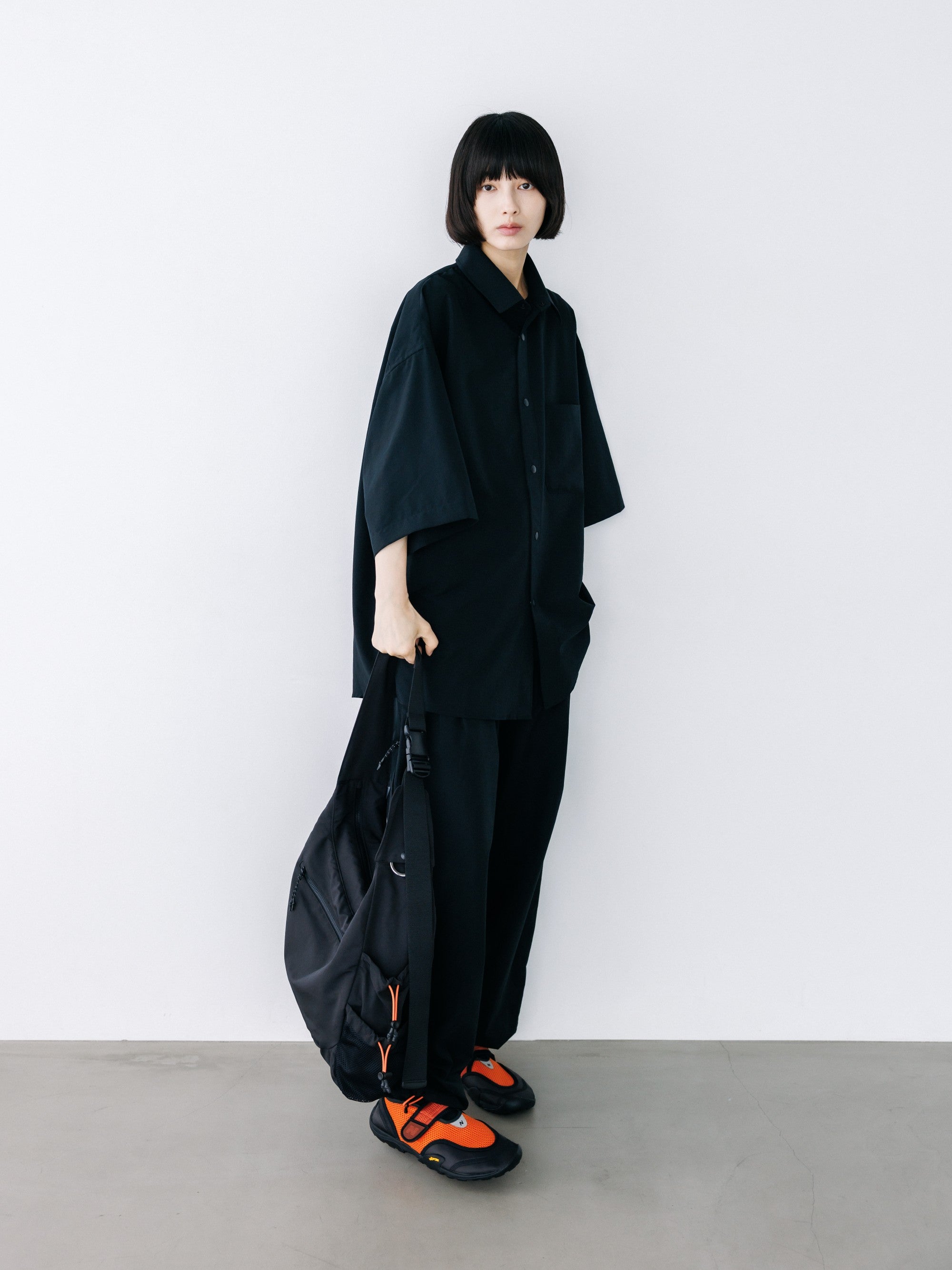 【8.22 SAT 20:00- IN STOCK】“C”COOLDOTS® MINI RIPSTOP CITY UNIFORM S/S SHIRT (BLACK×ORANGE)