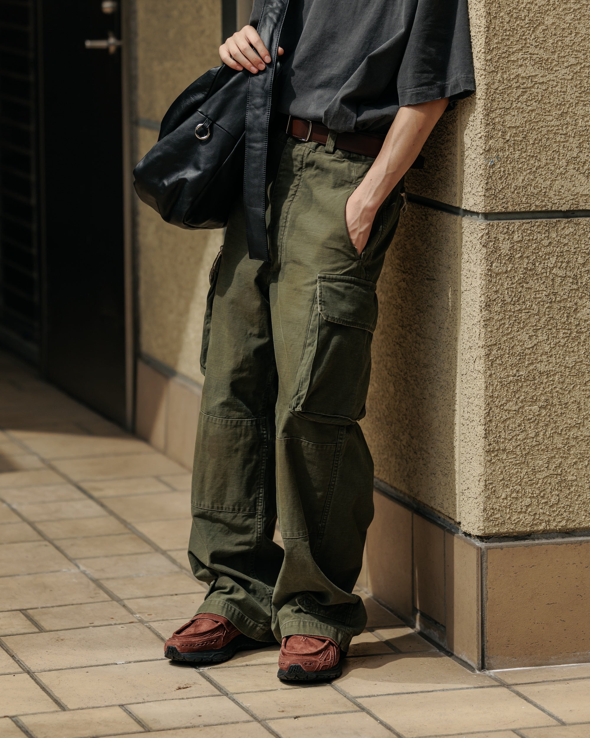 【6.18 WED 20:00- IN STOCK】VINTAGE EFFECT M47 PANTS (OLIVE)