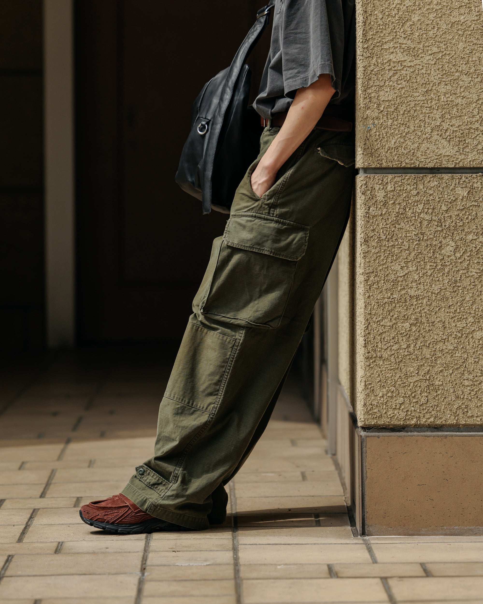 【6.18 WED 20:00- IN STOCK】VINTAGE EFFECT M47 PANTS (OLIVE)