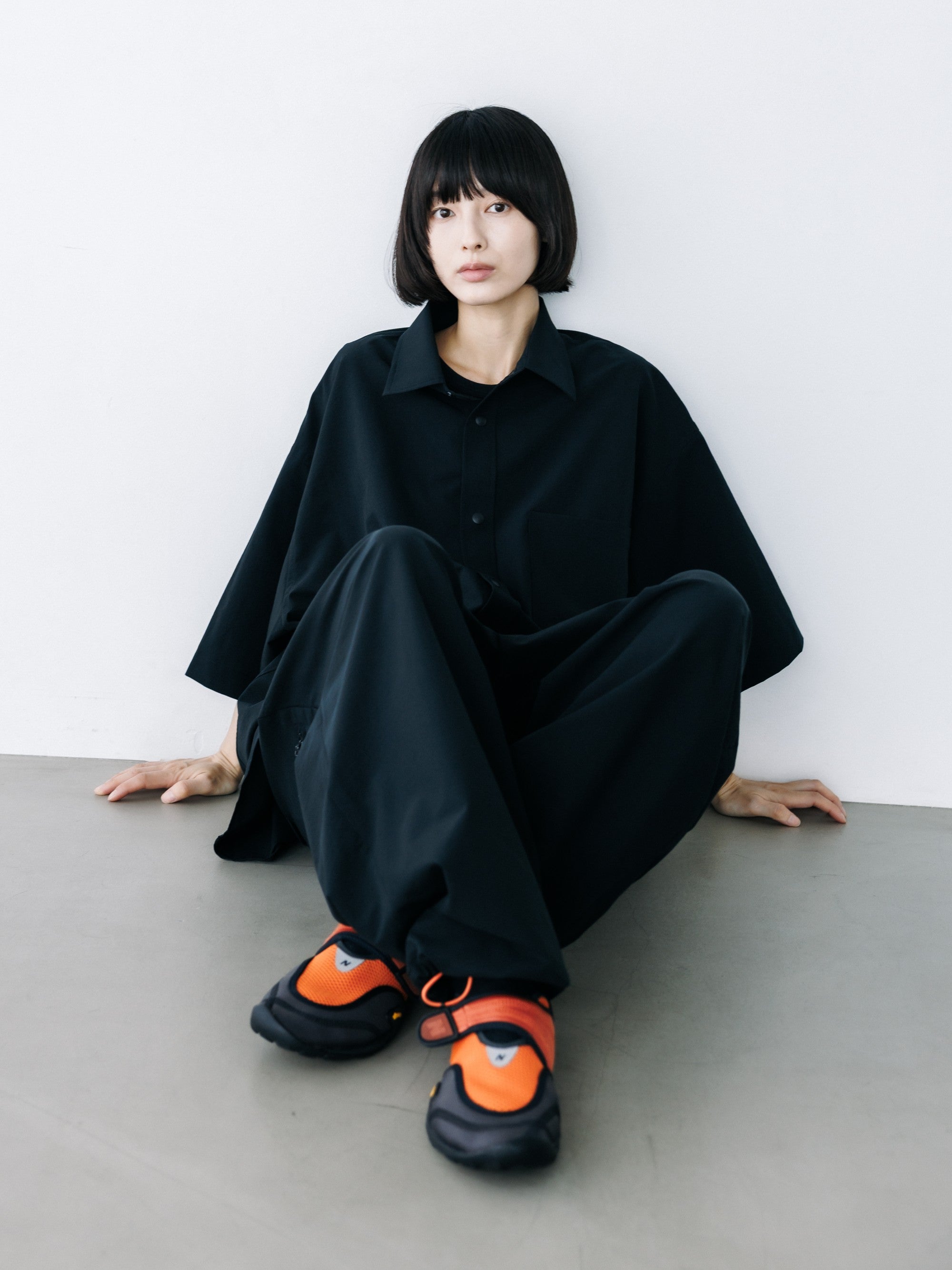 【8.22 SAT 20:00- IN STOCK】“C”COOLDOTS® MINI RIPSTOP CITY UNIFORM S/S SHIRT (BLACK×ORANGE)