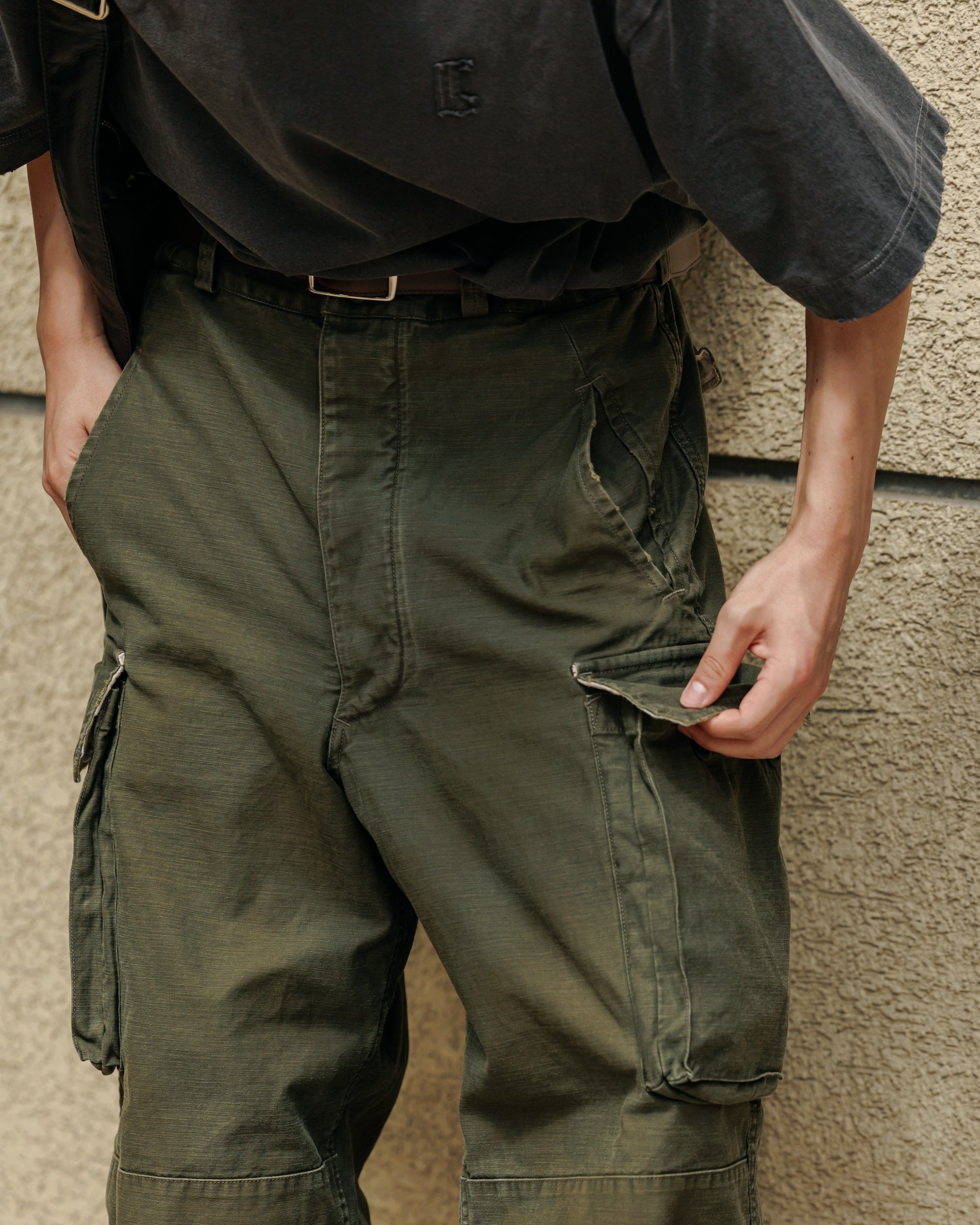 【6.18 WED 20:00- IN STOCK】VINTAGE EFFECT M47 PANTS (OLIVE)