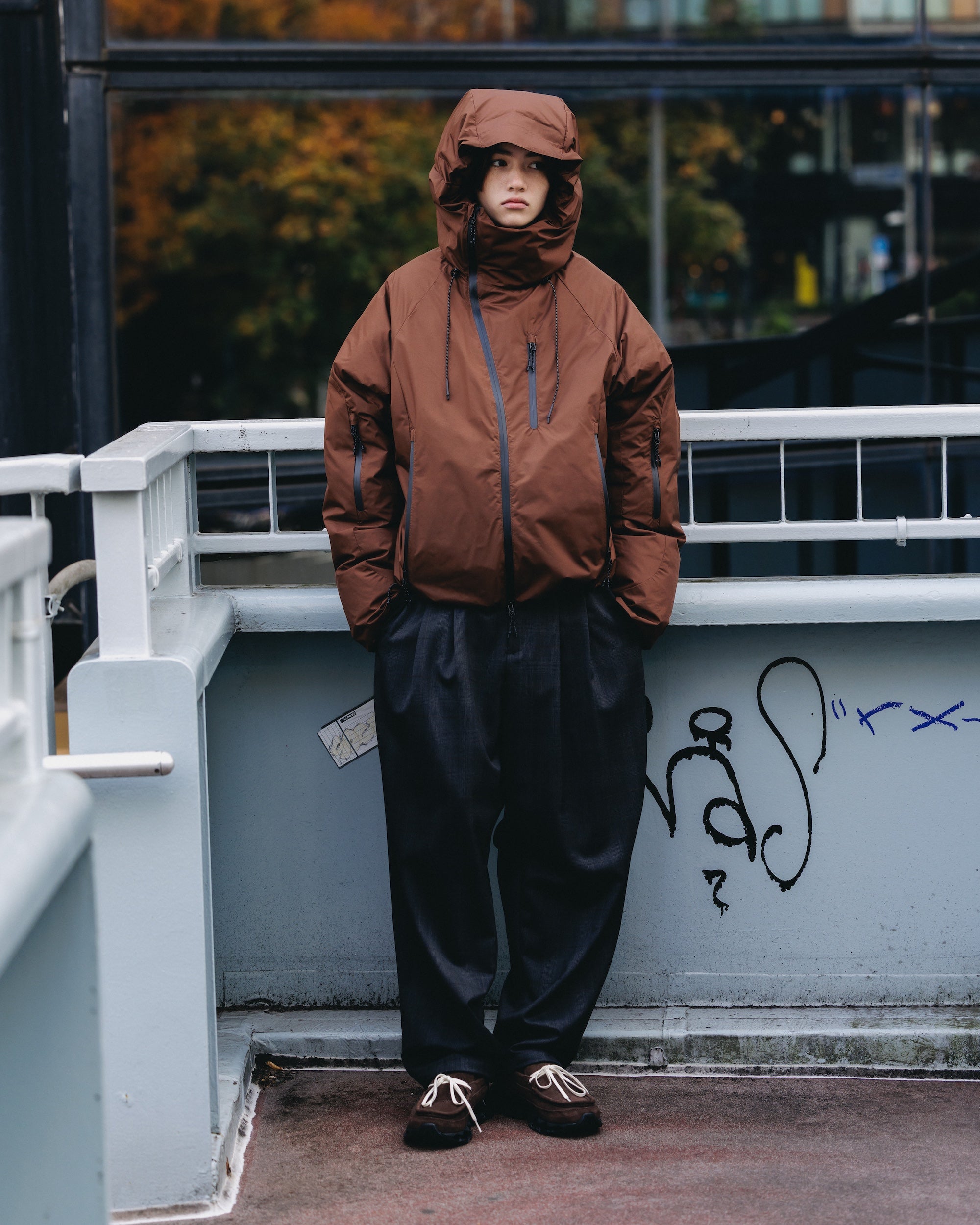 【12.20 SAT 20:00- IN STOCK】+phenix WINDSTOPPER® by GORE-TEX LABS CITY PUFFER JACKET (CHOCOLATE BROWN)