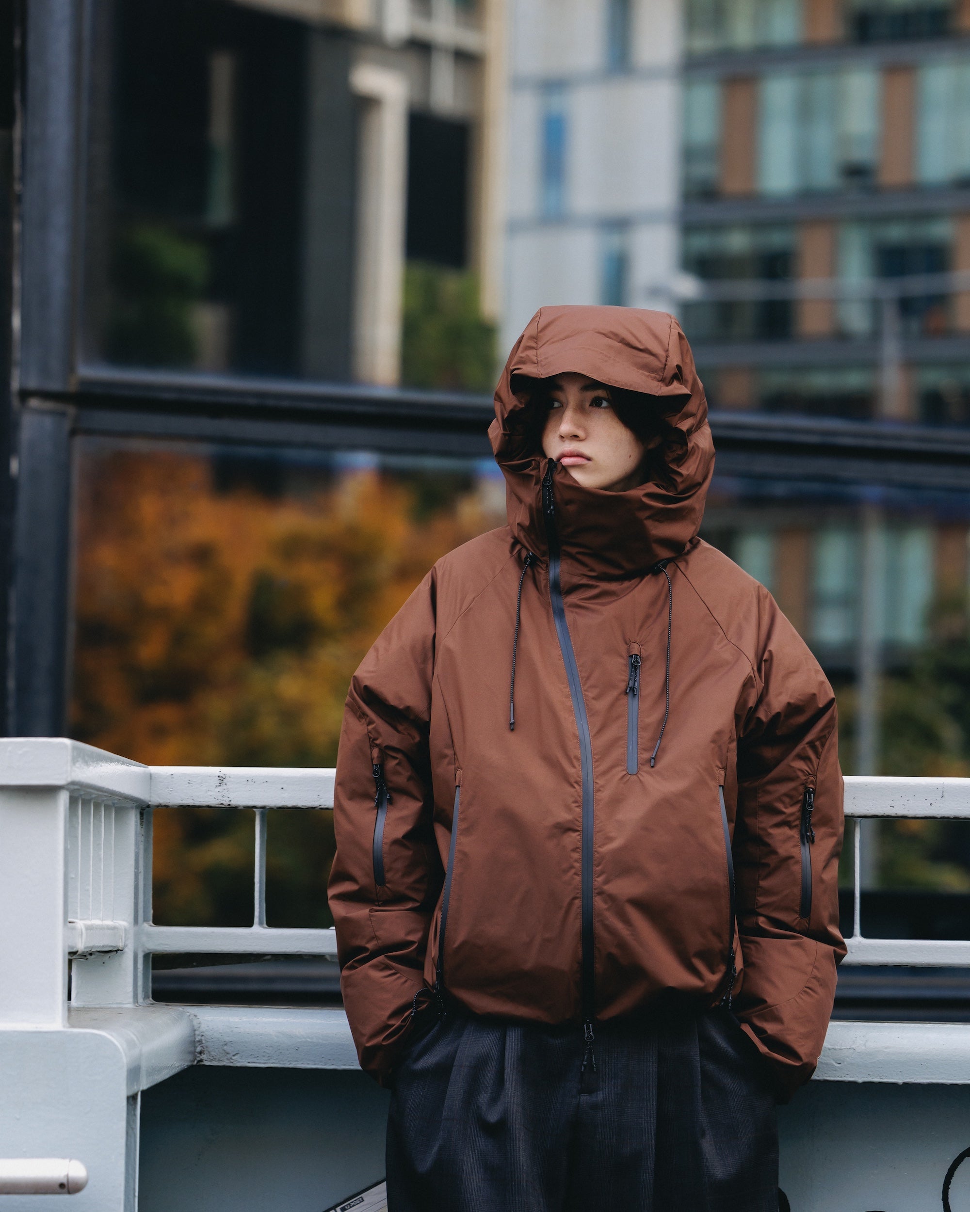 【12.20 SAT 20:00- IN STOCK】+phenix WINDSTOPPER® by GORE-TEX LABS CITY PUFFER JACKET (CHOCOLATE BROWN)