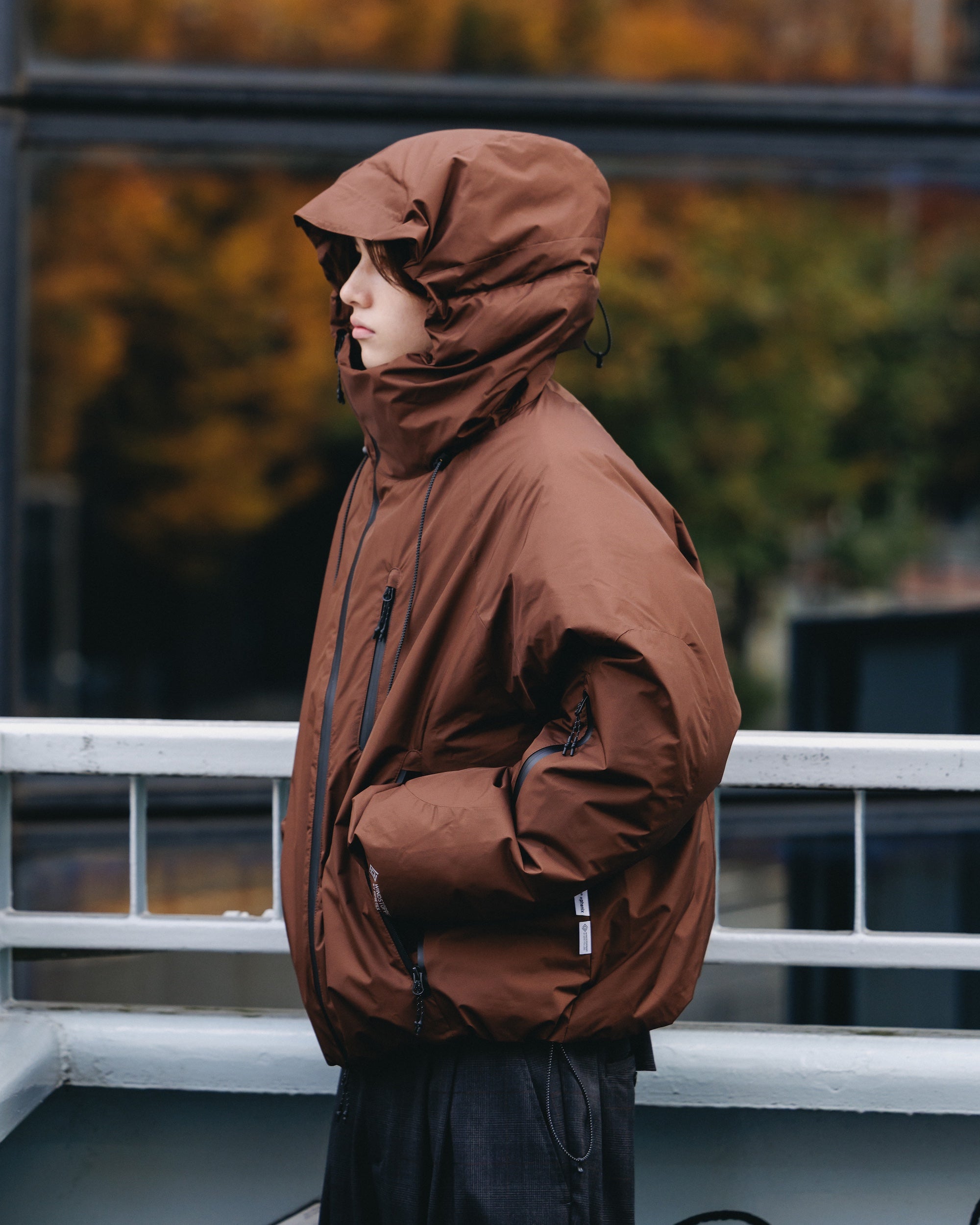 【12.20 SAT 20:00- IN STOCK】+phenix WINDSTOPPER® by GORE-TEX LABS CITY PUFFER JACKET (CHOCOLATE BROWN)