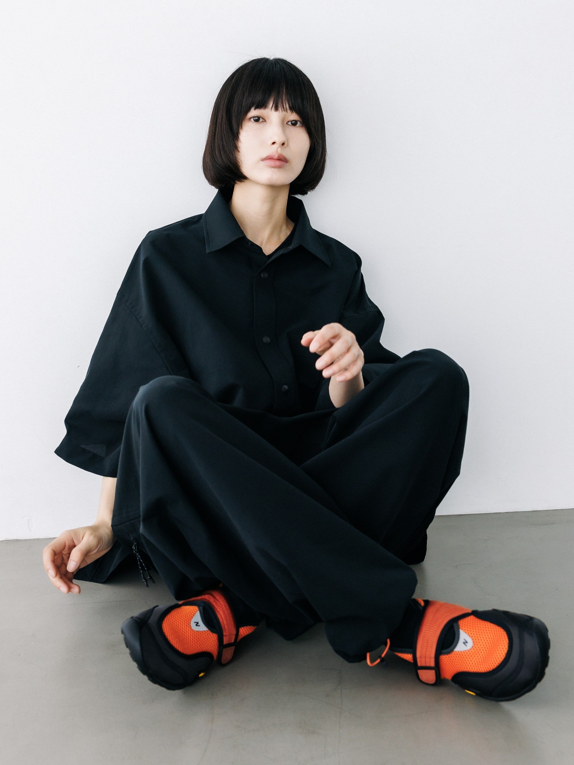 【8.22 SAT 20:00- IN STOCK】“C”COOLDOTS® MINI RIPSTOP CITY UNIFORM S/S SHIRT (BLACK×ORANGE)