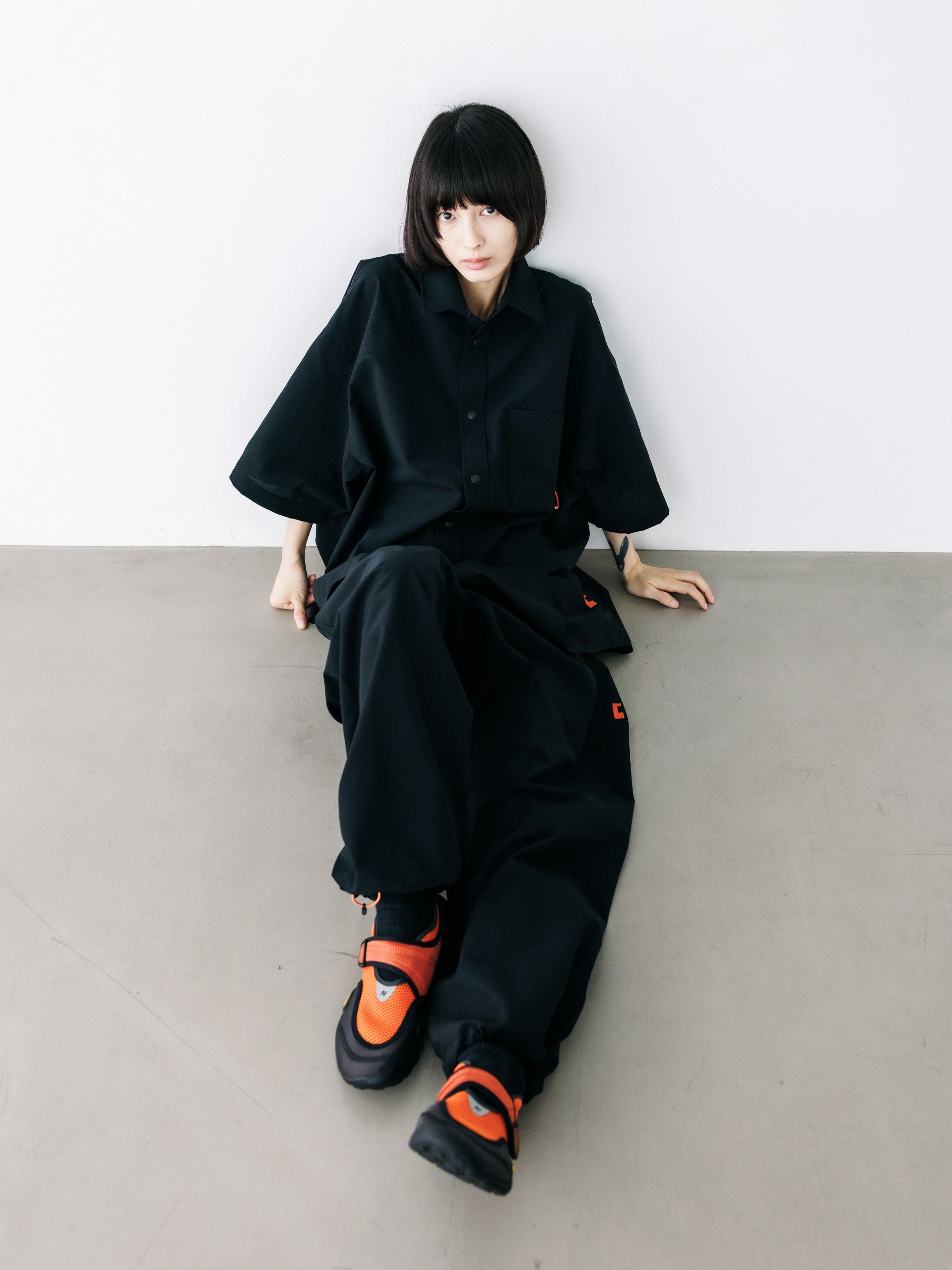 【8.22 SAT 20:00- IN STOCK】“C”COOLDOTS® MINI RIPSTOP CITY UNIFORM S/S SHIRT (BLACK×ORANGE)