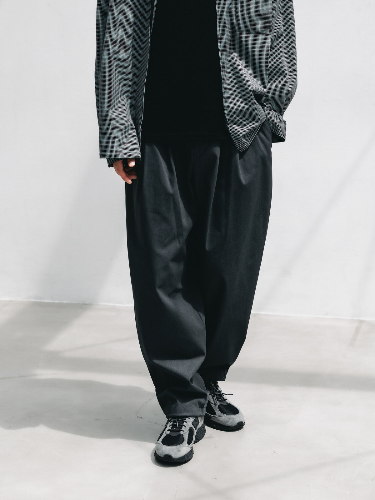 【9.19 SAT 20:00- IN STOCK】T/C GABARDINE CITY UNIFORM WIDE TAPERED PANTS (GRAY)