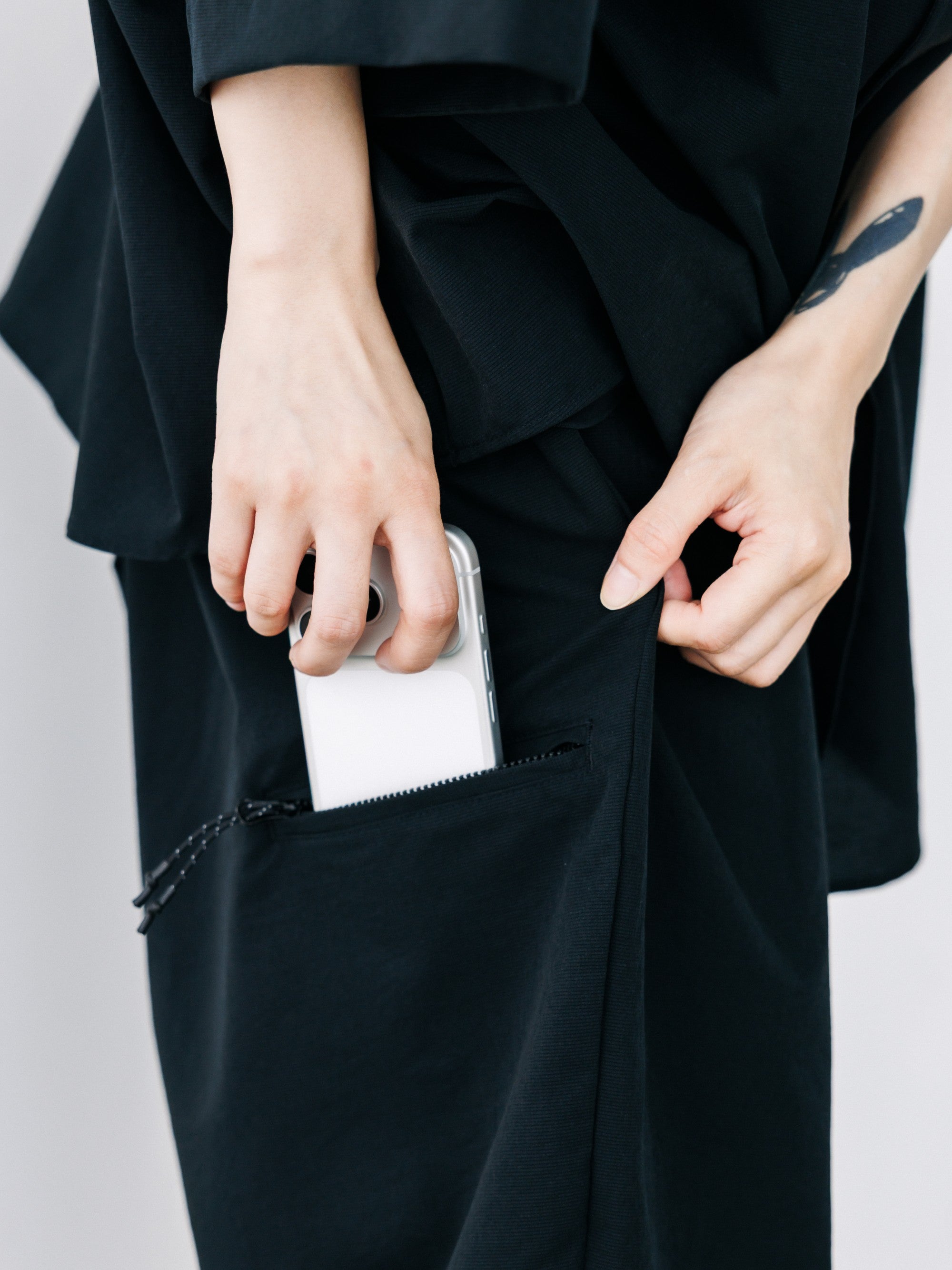 【8.22 SAT 20:00- IN STOCK】“C”COOLDOTS® MINI RIPSTOP CITY UNIFORM WIDE TAPERED PANTS (BLACK×ORANGE)