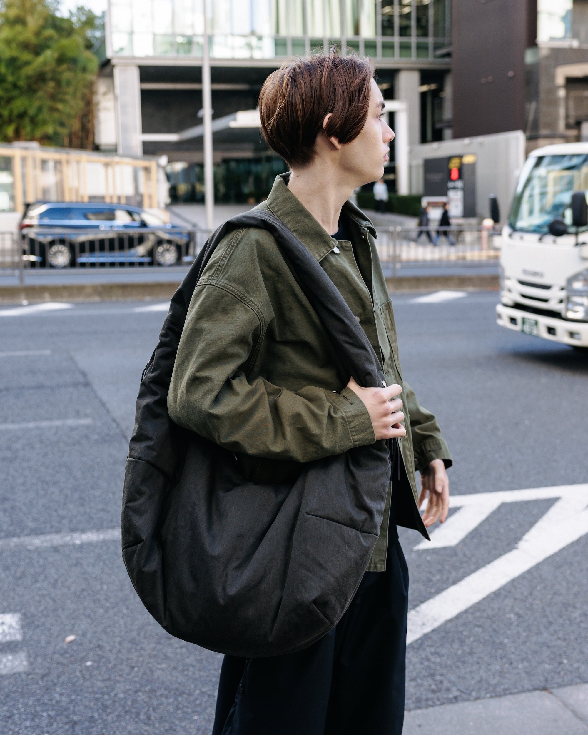 PADDED VINTAGE COTTON SYSTEM BAG LARGE (BLACK)