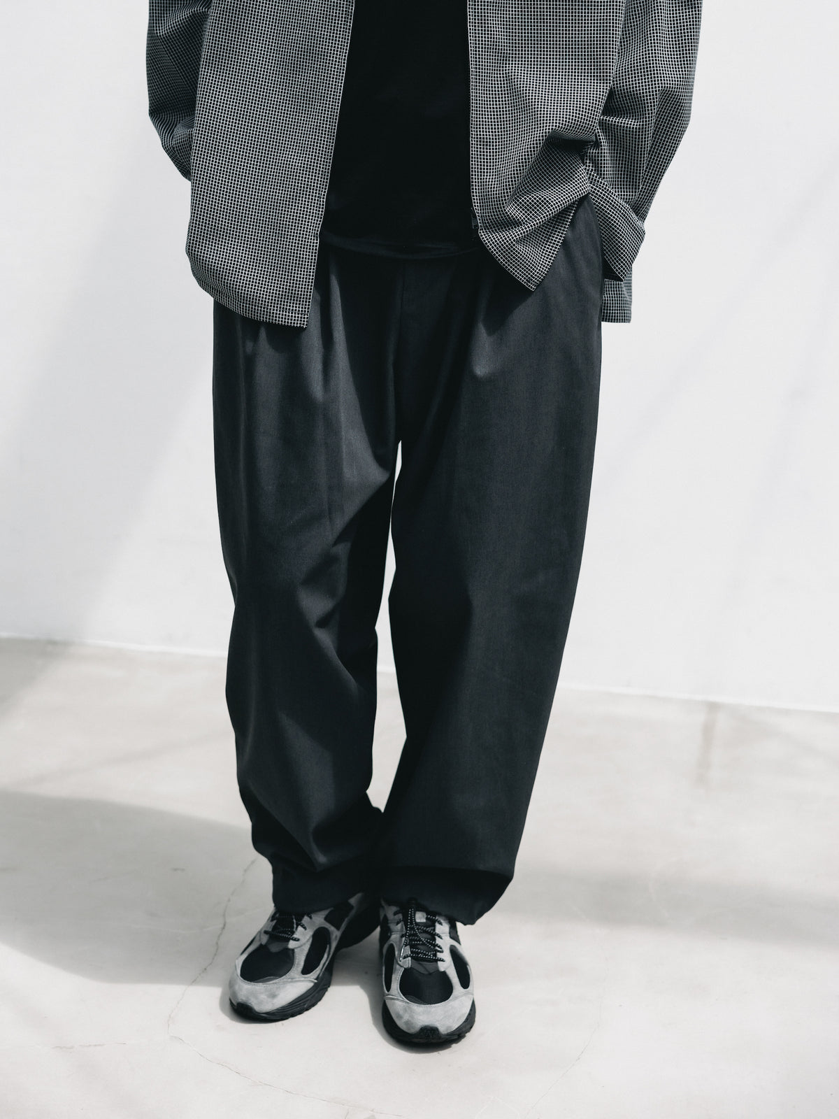 【9.19 SAT 20:00- IN STOCK】T/C GABARDINE CITY UNIFORM WIDE TAPERED PANTS (GRAY)