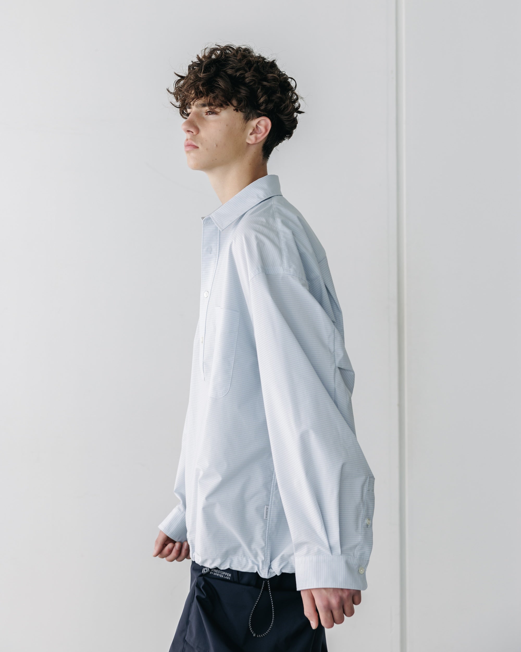 【5.6 TUE 20:00- IN STOCK】MINI PLAID L/S PULLOVER SHIRT (BLUE)