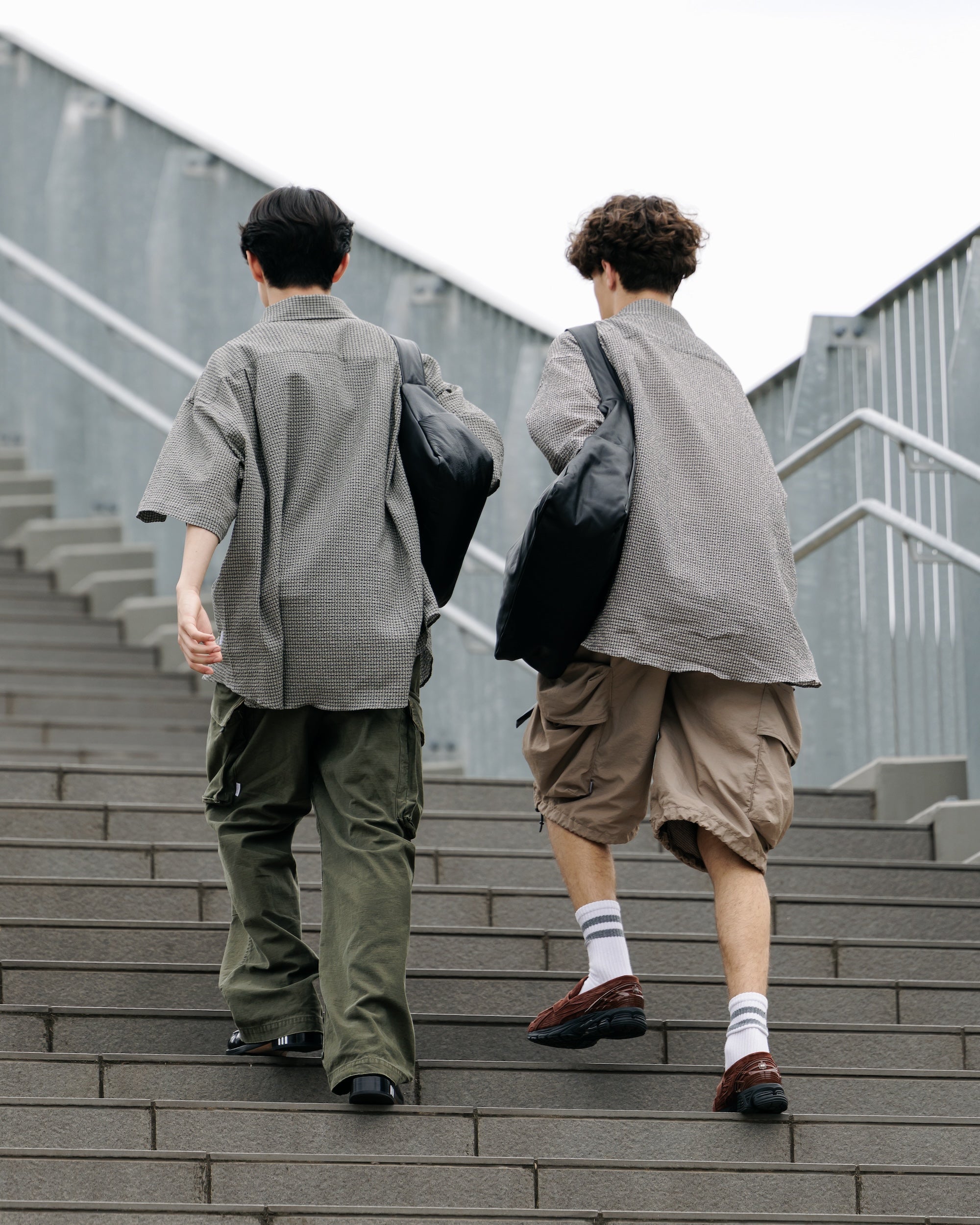 【6.25 WED 20:00- IN STOCK】MINI PLAID SUCKER CLASSIC CITY S/S SHIRT (GRAY)