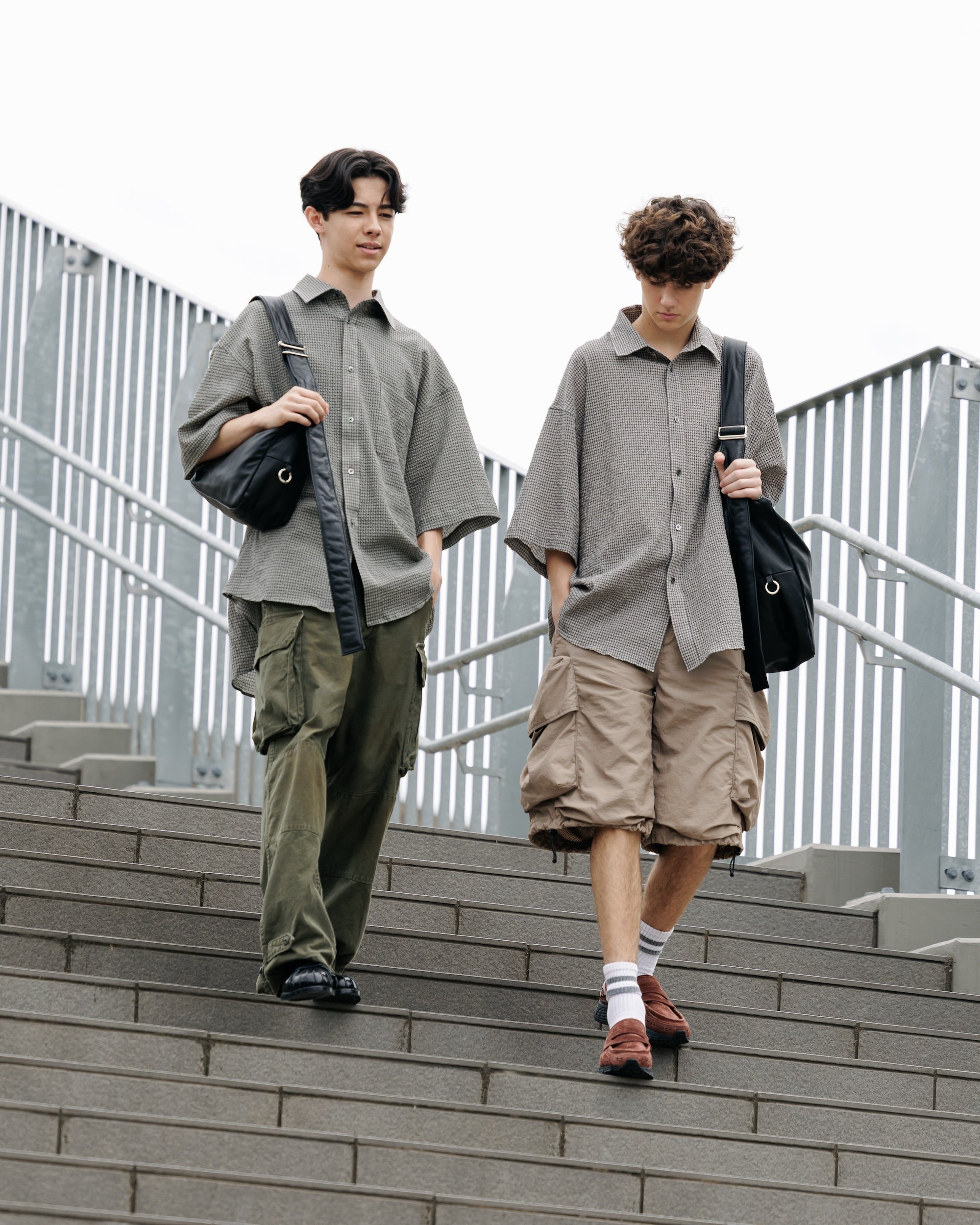 【6.25 WED 20:00- IN STOCK】MINI PLAID SUCKER CLASSIC CITY S/S SHIRT (GRAY)