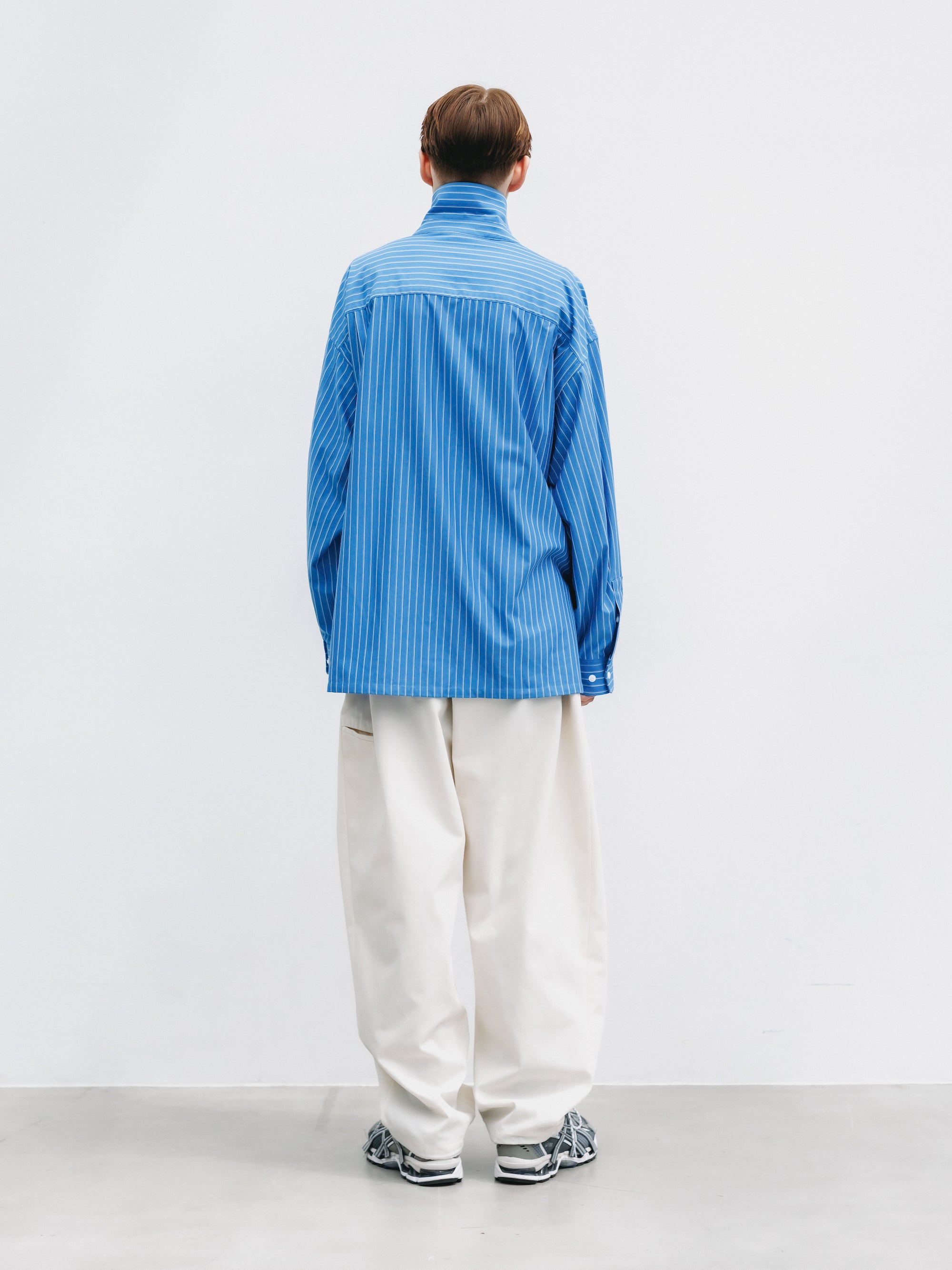 【4.29 WED 20:00- IN STOCK】T/C GABARDINE CITY UNIFORM WIDE TAPERED PANTS (IVORY)