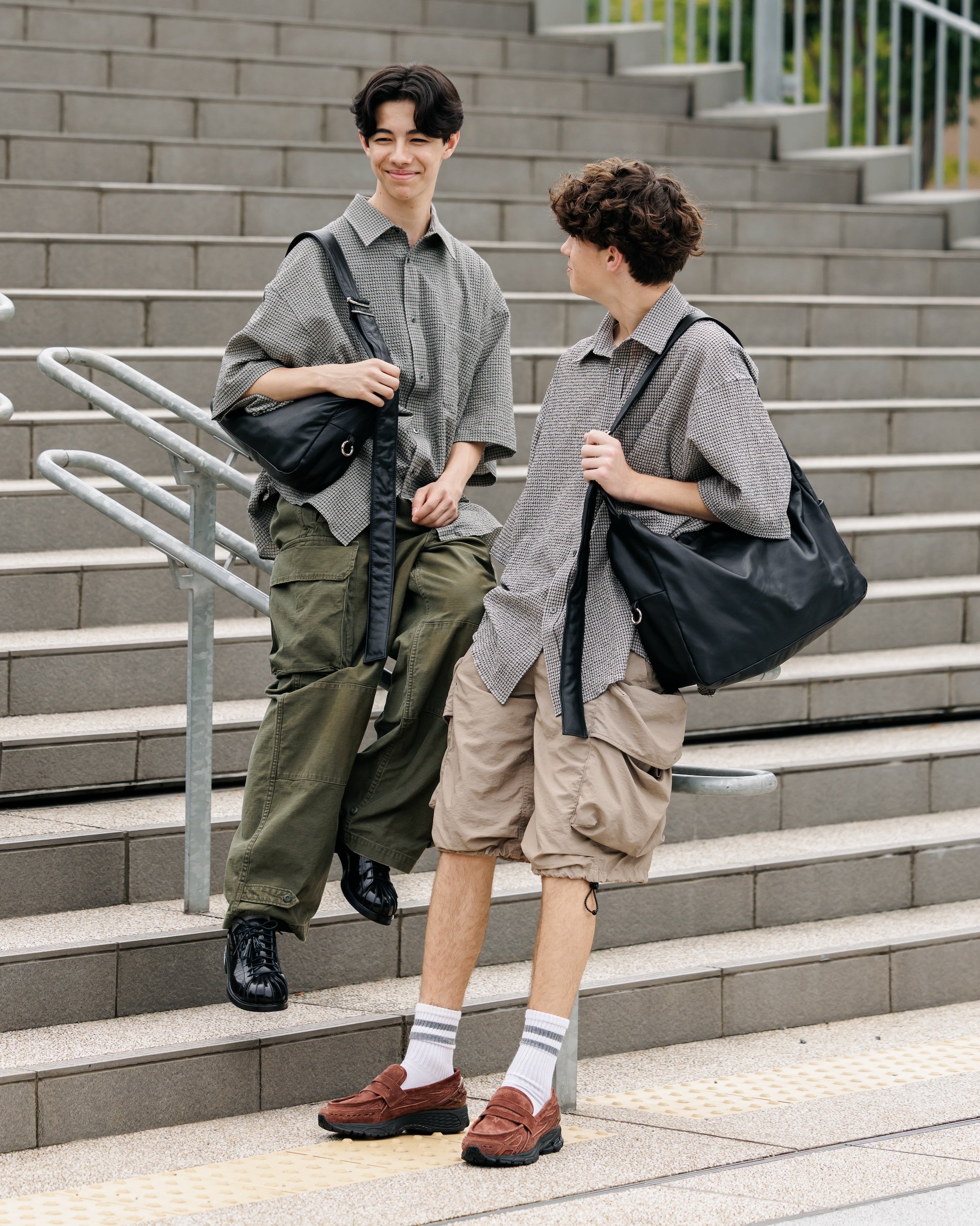 【6.25 WED 20:00- IN STOCK】MINI PLAID SUCKER CLASSIC CITY S/S SHIRT (GRAY)