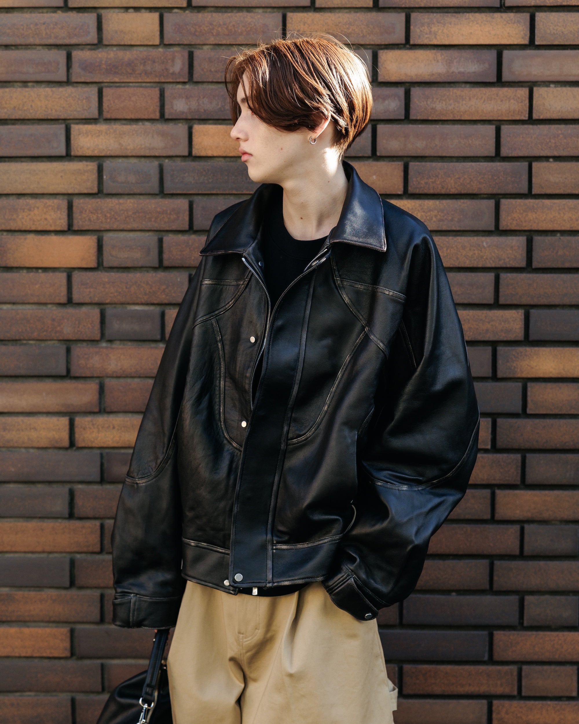 VINTAGE SHEEP LEATHER FUTURE JACKET (BLACK)