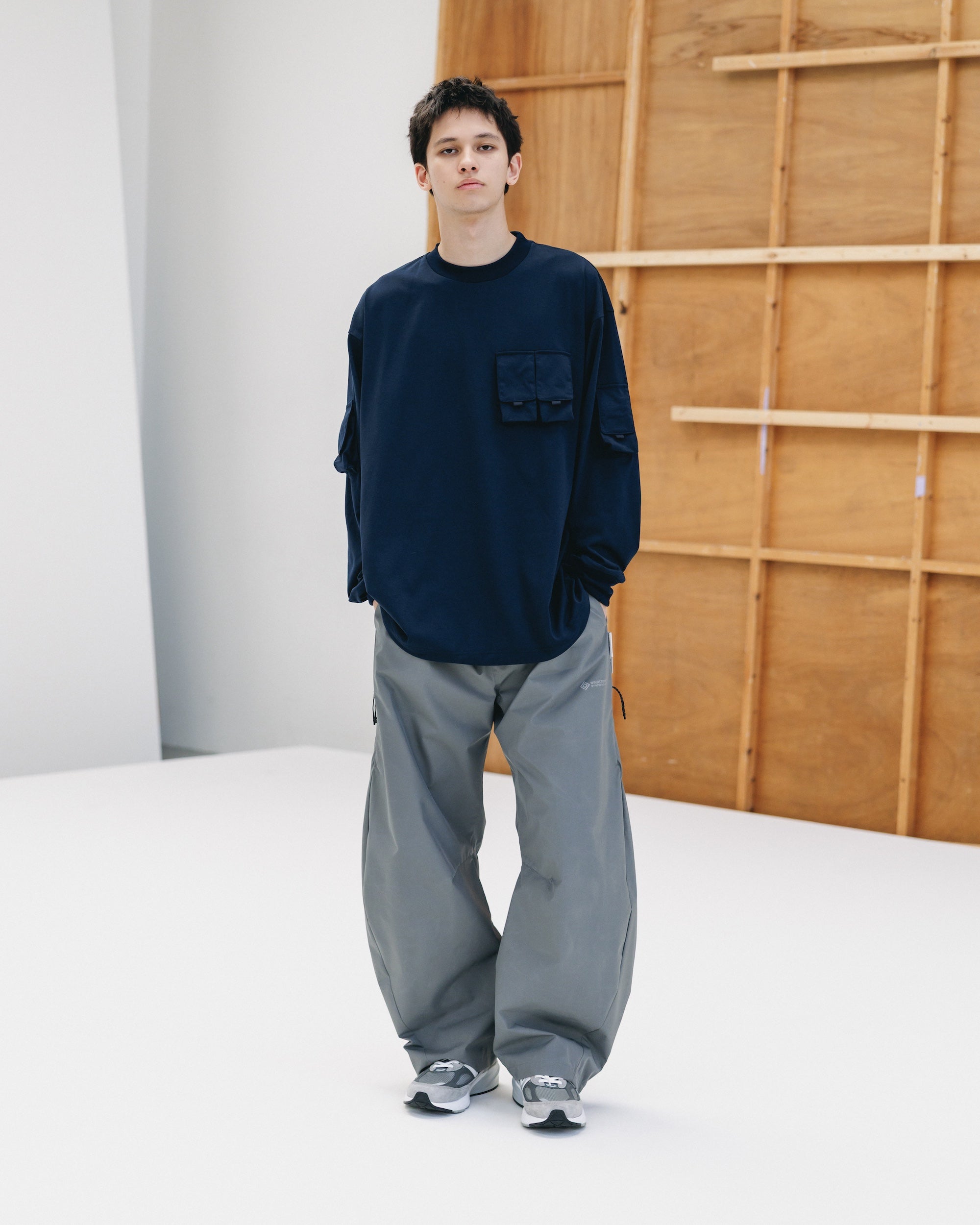 MULTI POCKET L/S T-SHIRT (NAVY)