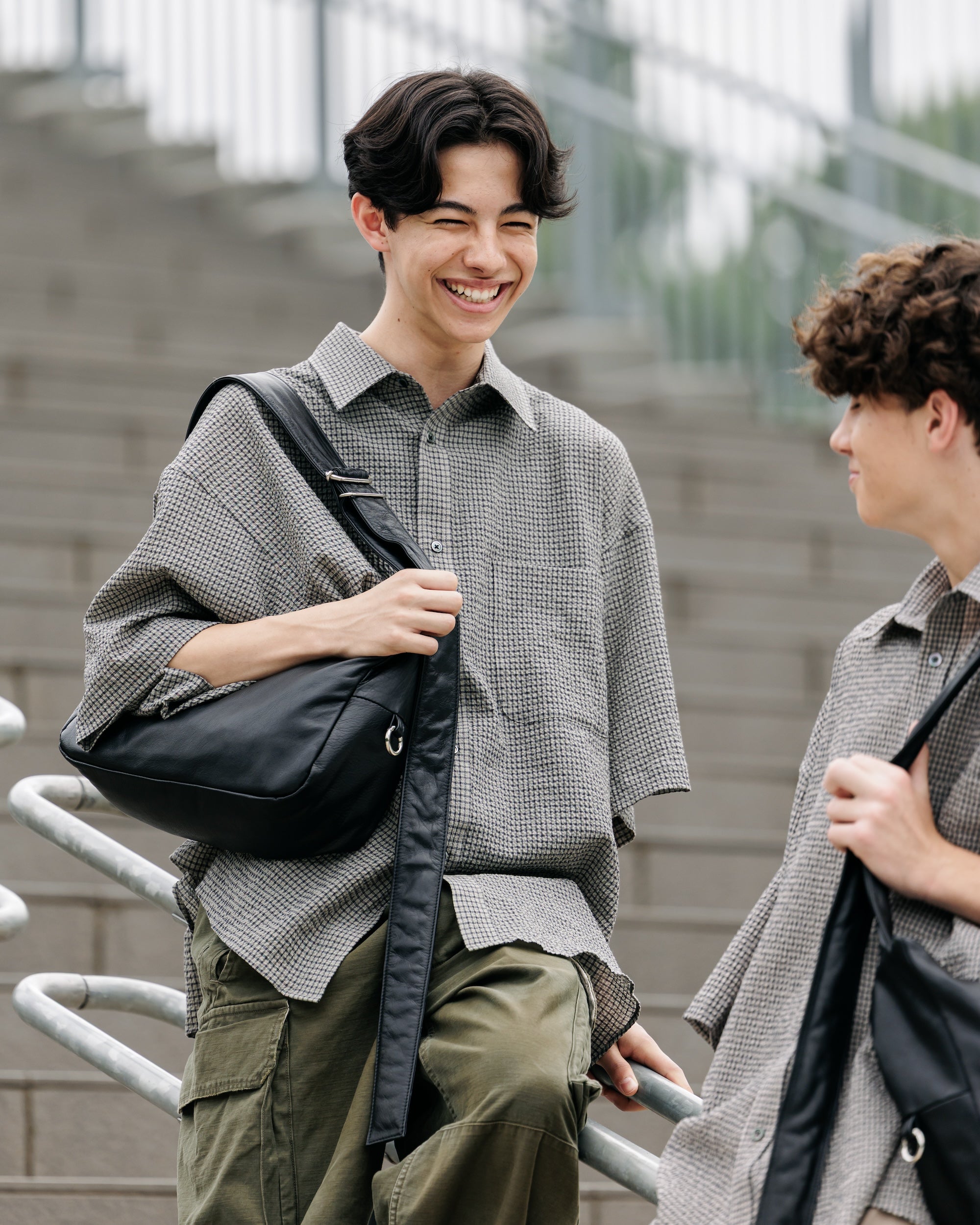 【6.25 WED 20:00- IN STOCK】MINI PLAID SUCKER CLASSIC CITY S/S SHIRT (GRAY)