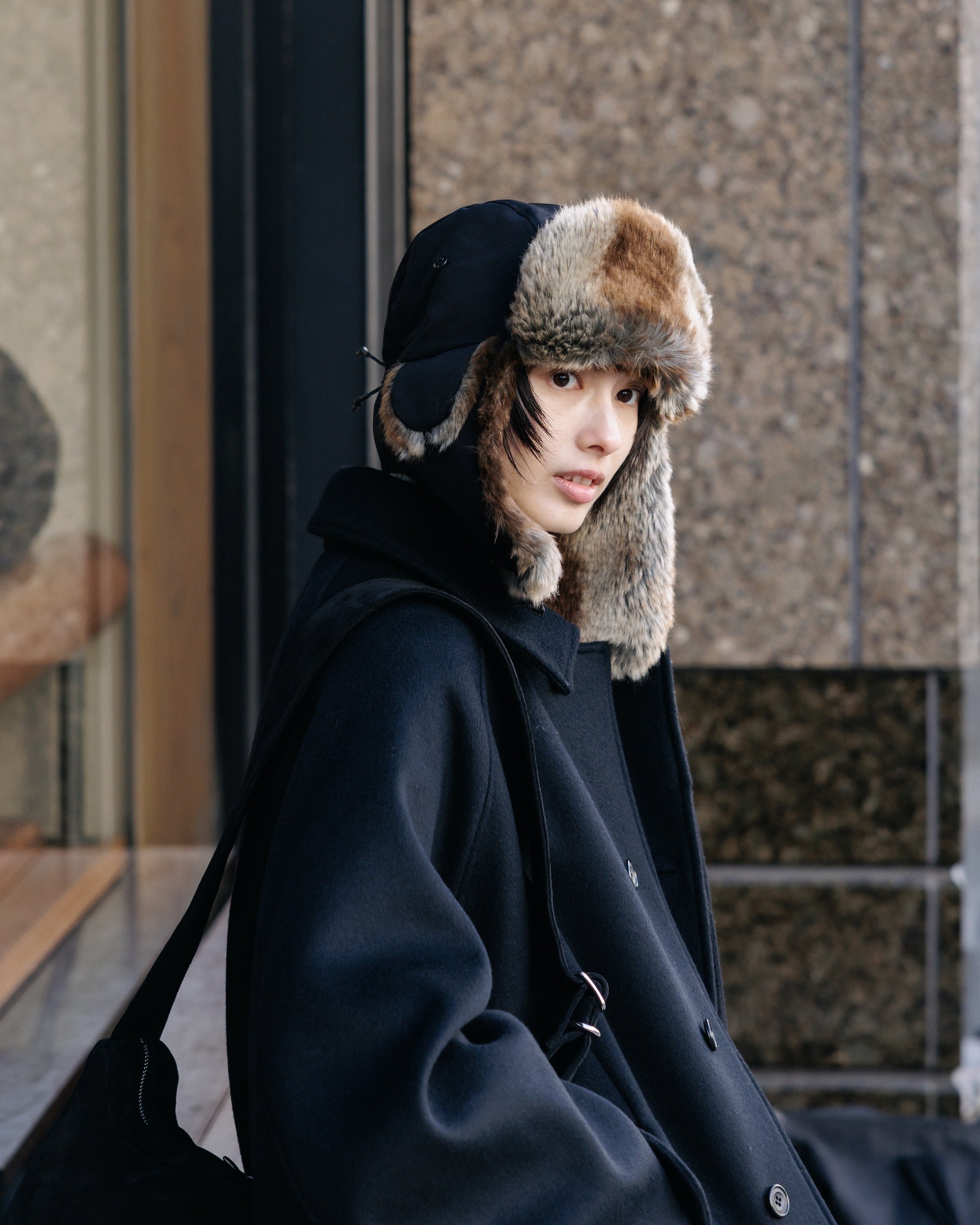 【12.17 WED 20:00- IN STOCK】CITY TRAPPER CAP (BLACK)