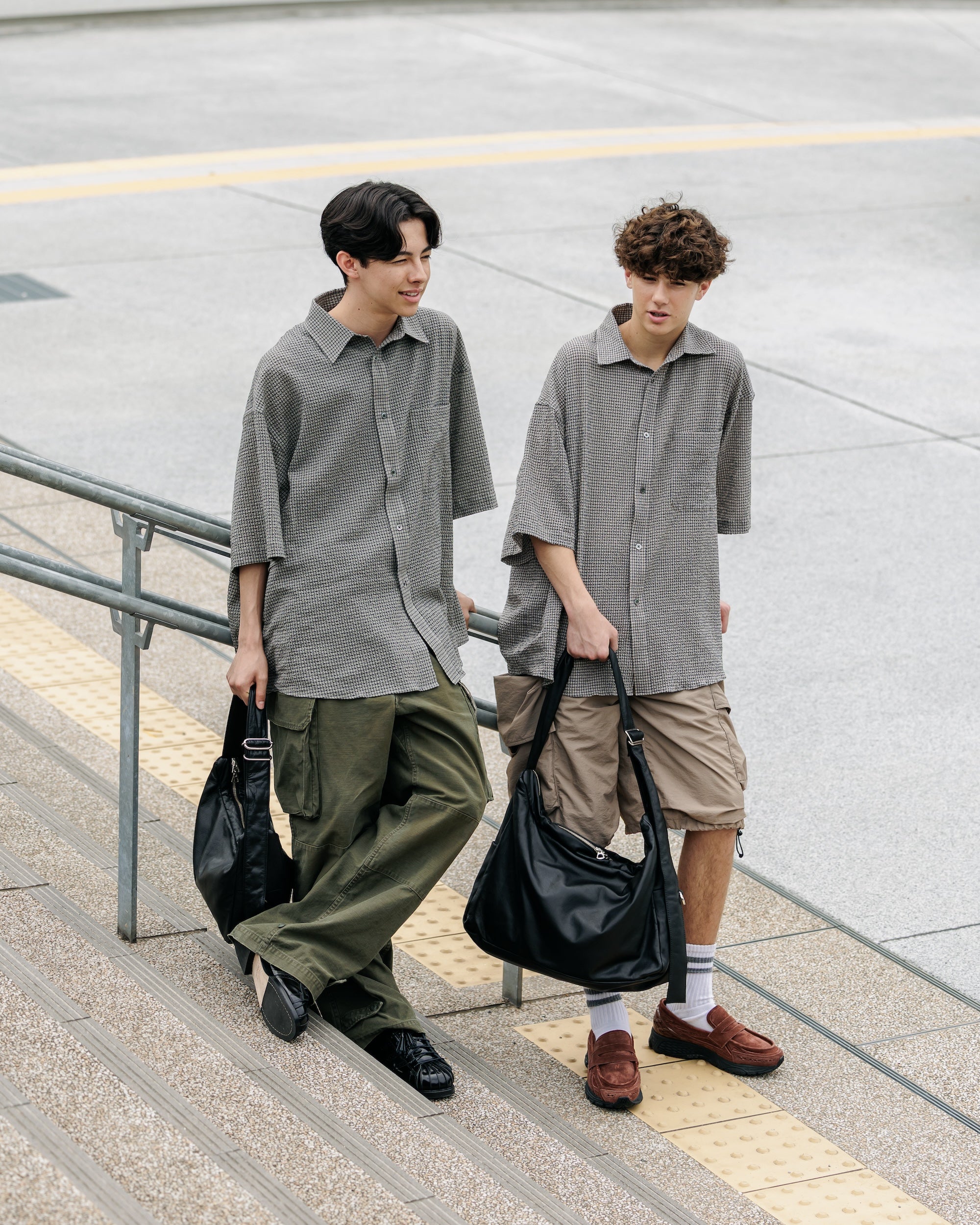 【6.25 WED 20:00- IN STOCK】MINI PLAID SUCKER CLASSIC CITY S/S SHIRT (GRAY)