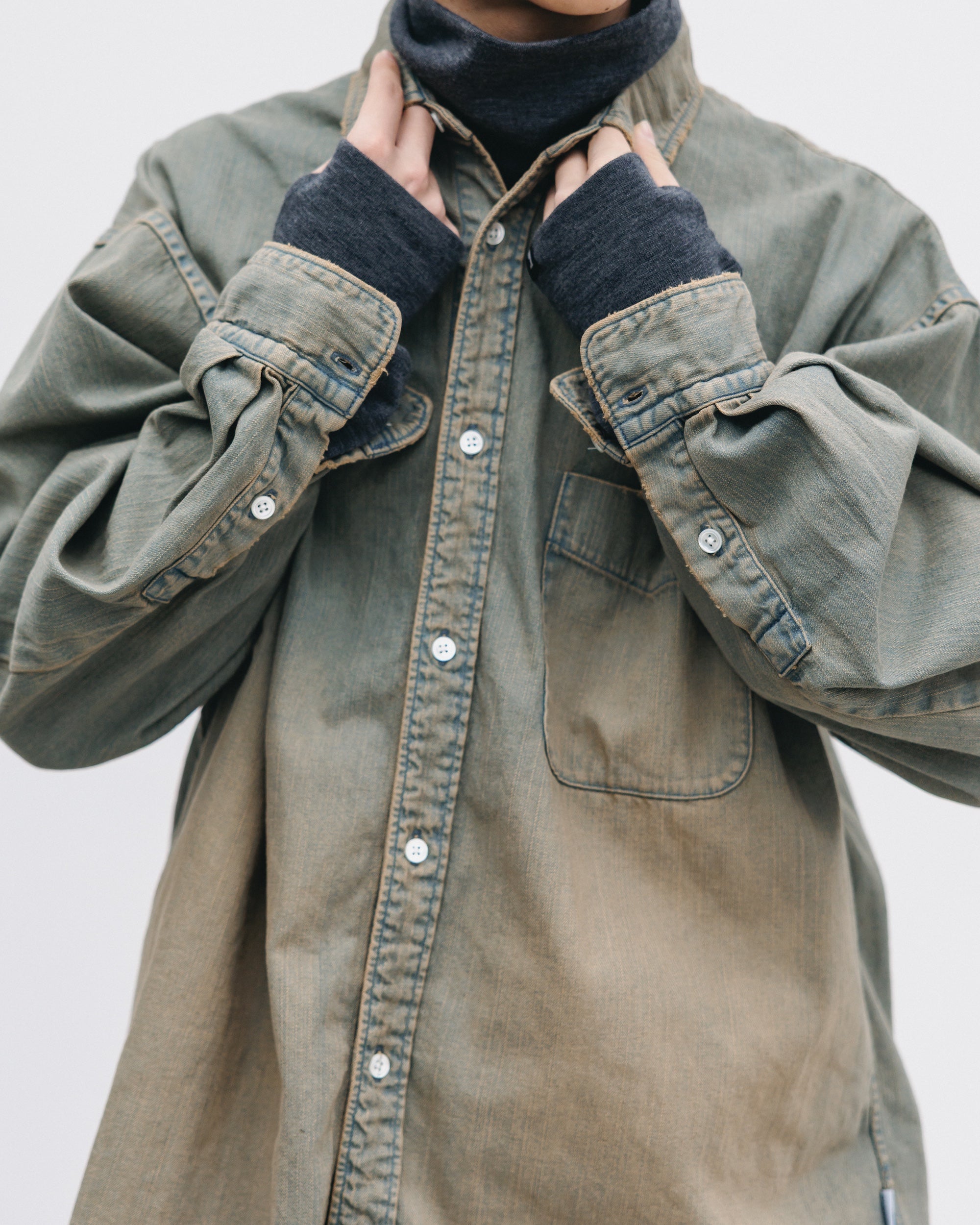 【2.28 SAT 20:00- IN STOCK】DENIM CLASSIC CITY L/S SHIRT (VINTAGE BEIGE)