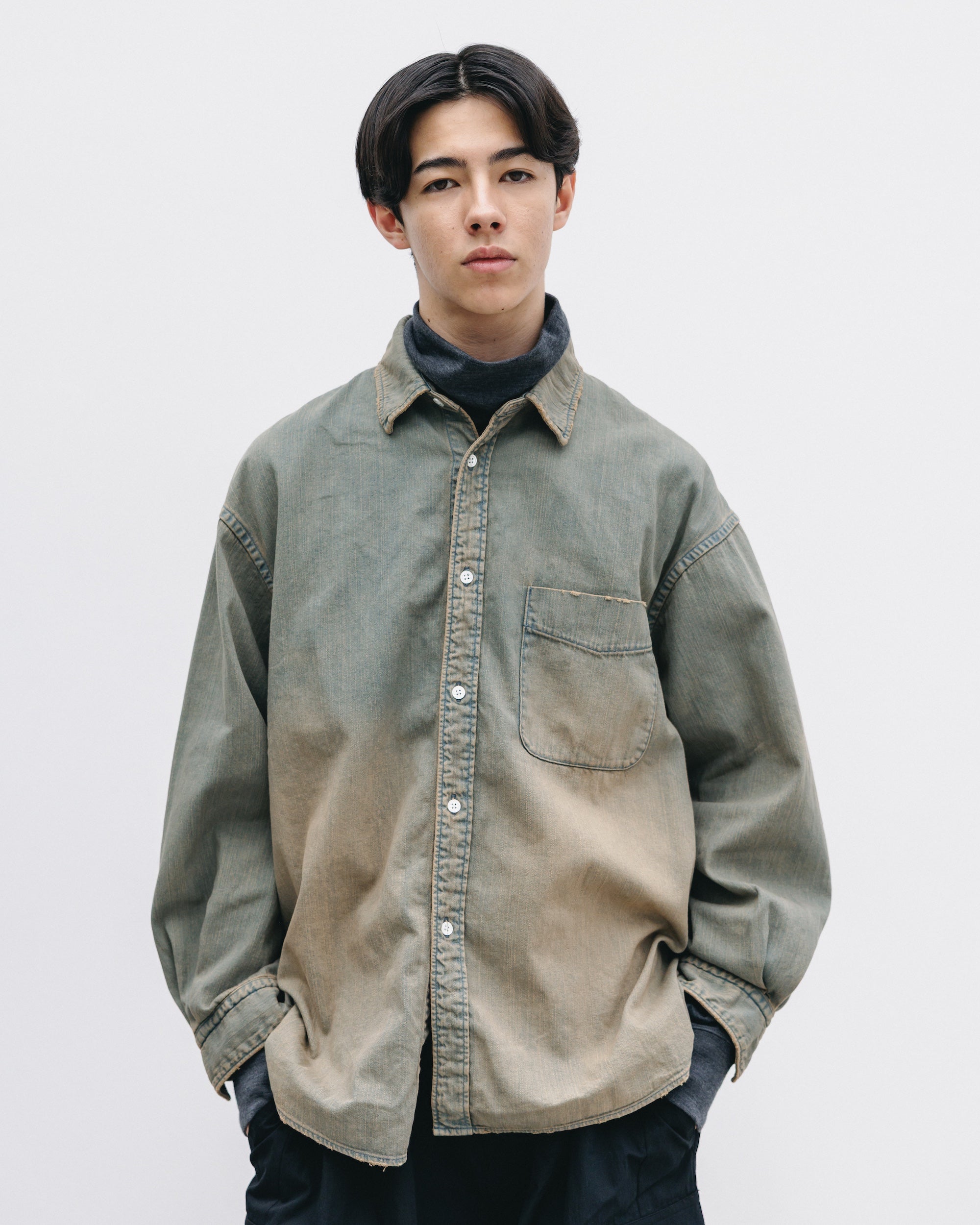 【2.28 SAT 20:00- IN STOCK】DENIM CLASSIC CITY L/S SHIRT (VINTAGE BEIGE)