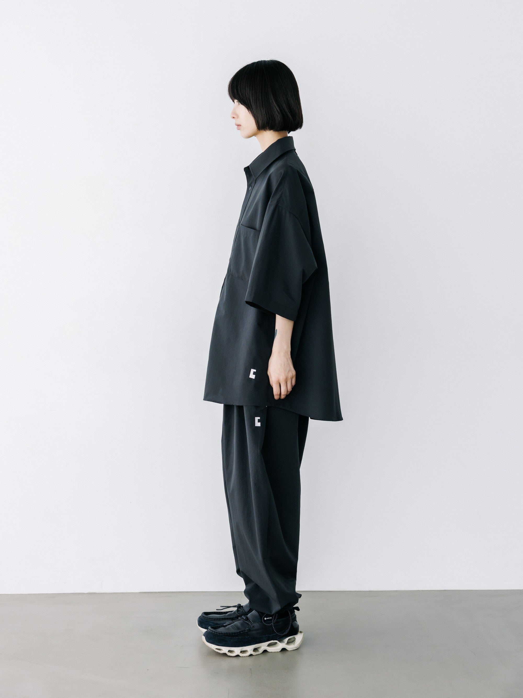 【8.22 SAT 20:00- IN STOCK】“C”COOLDOTS® MINI RIPSTOP CITY UNIFORM S/S SHIRT (CHARCOAL×WHITE)