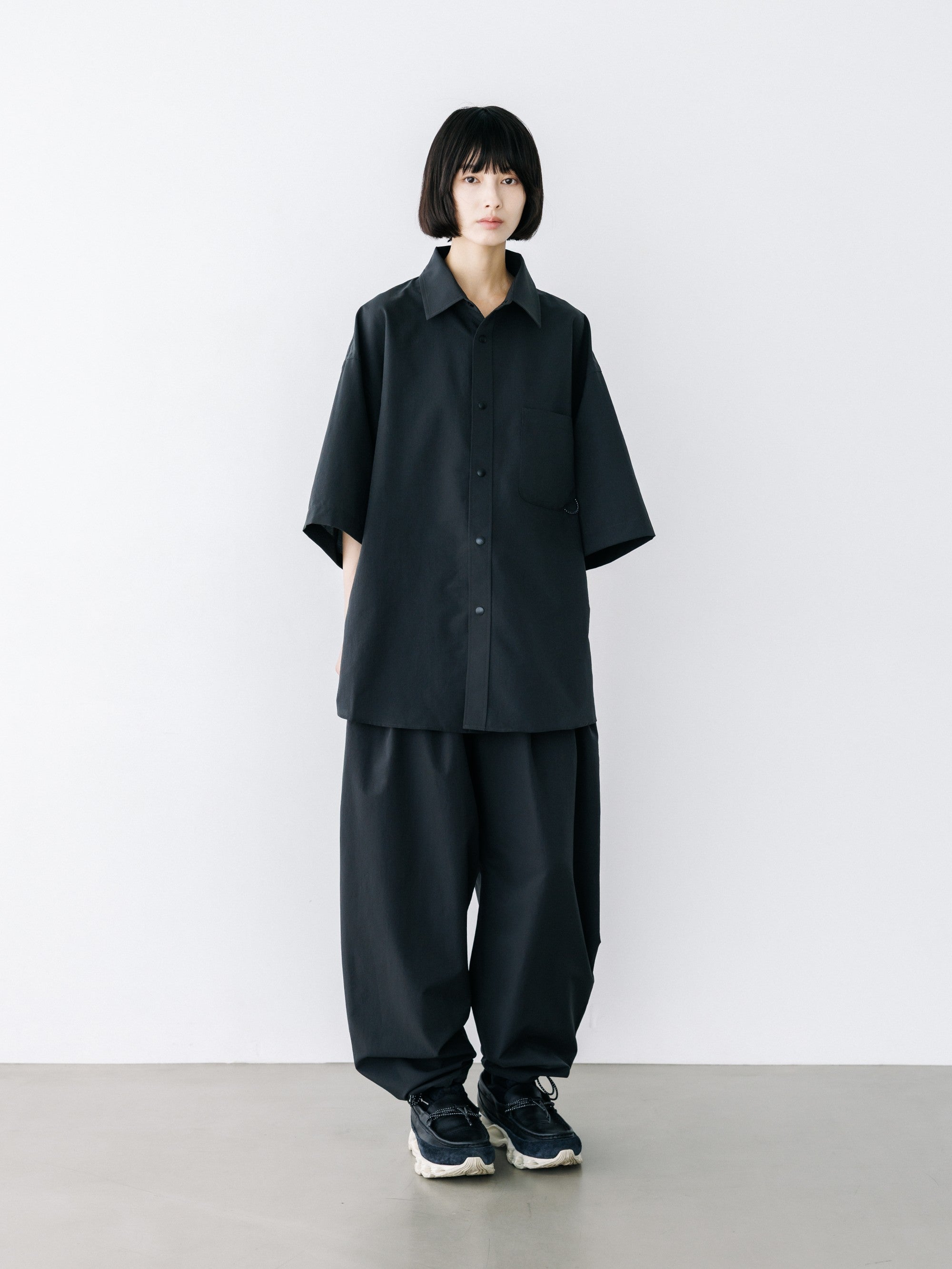 【8.22 SAT 20:00- IN STOCK】“C”COOLDOTS® MINI RIPSTOP CITY UNIFORM WIDE TAPERED PANTS (CHARCOAL×WHITE)