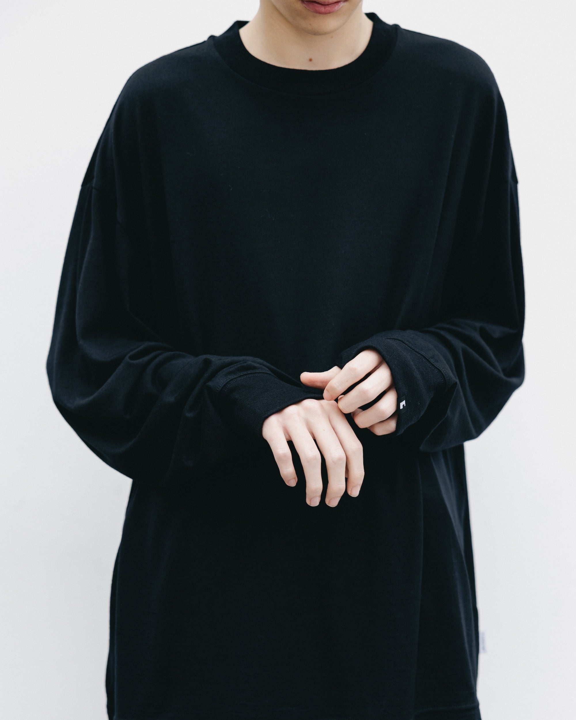 【11.12 WED 20:00- IN STOCK】WOOL L/S T-SHIRT (BLACK)