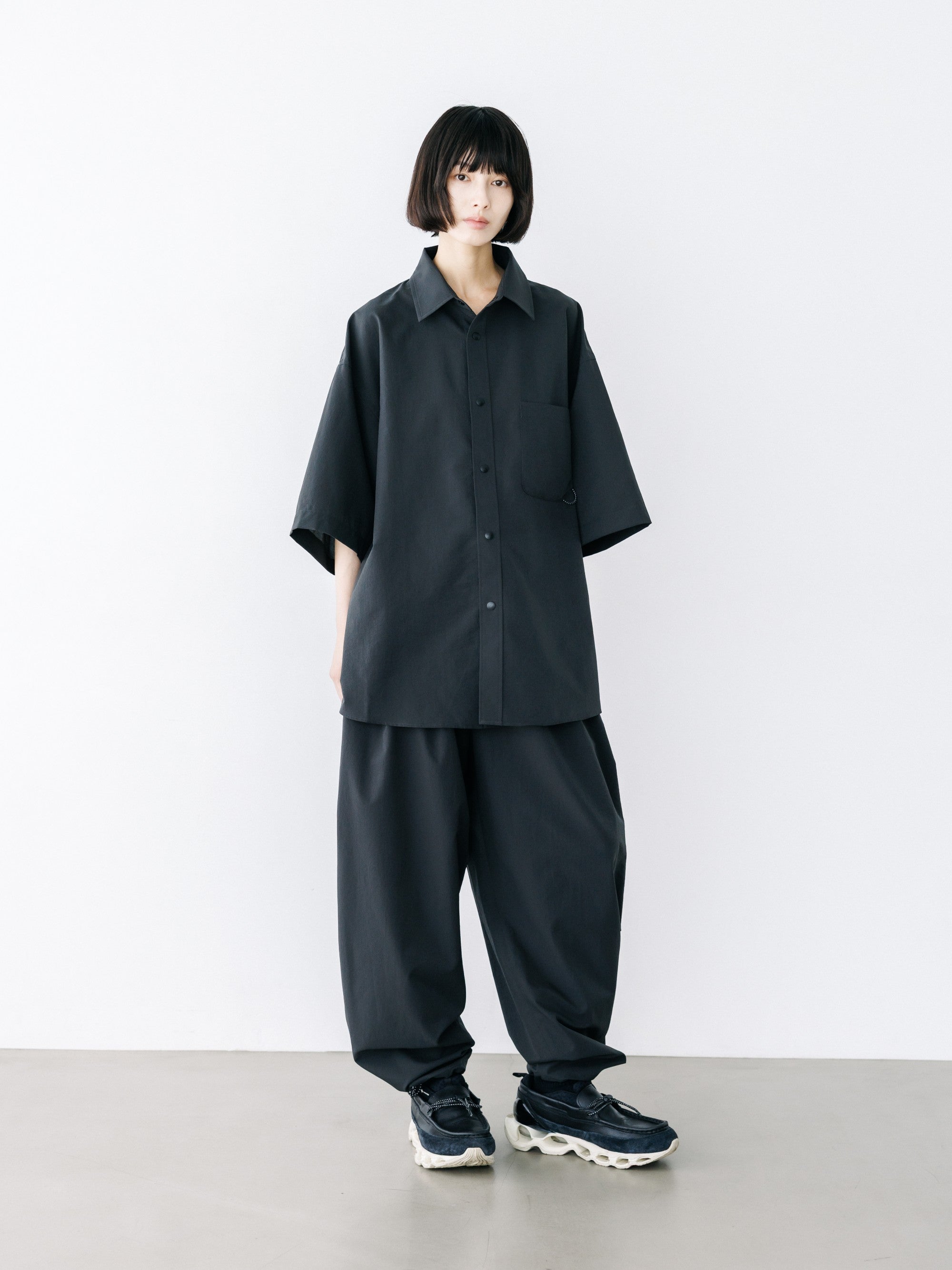 【8.22 SAT 20:00- IN STOCK】“C”COOLDOTS® MINI RIPSTOP CITY UNIFORM S/S SHIRT (CHARCOAL×WHITE)