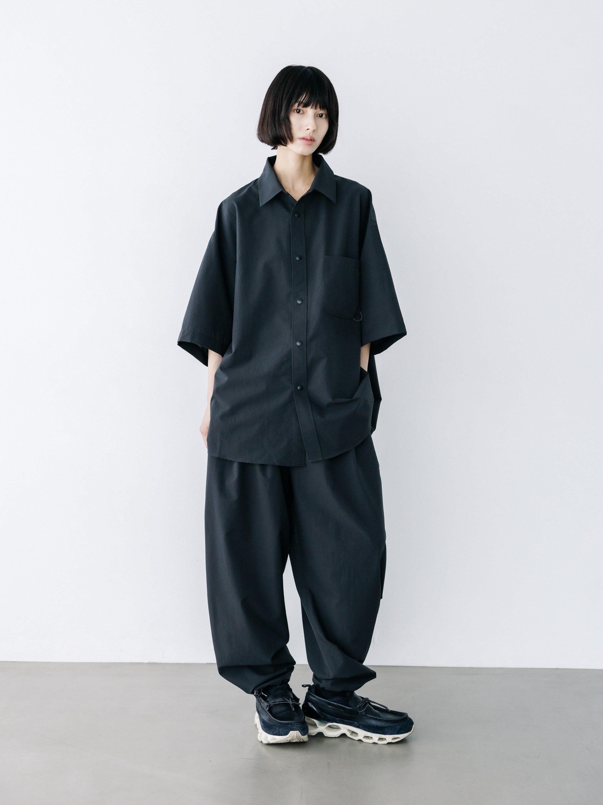 【8.22 SAT 20:00- IN STOCK】“C”COOLDOTS® MINI RIPSTOP CITY UNIFORM WIDE TAPERED PANTS (CHARCOAL×WHITE)