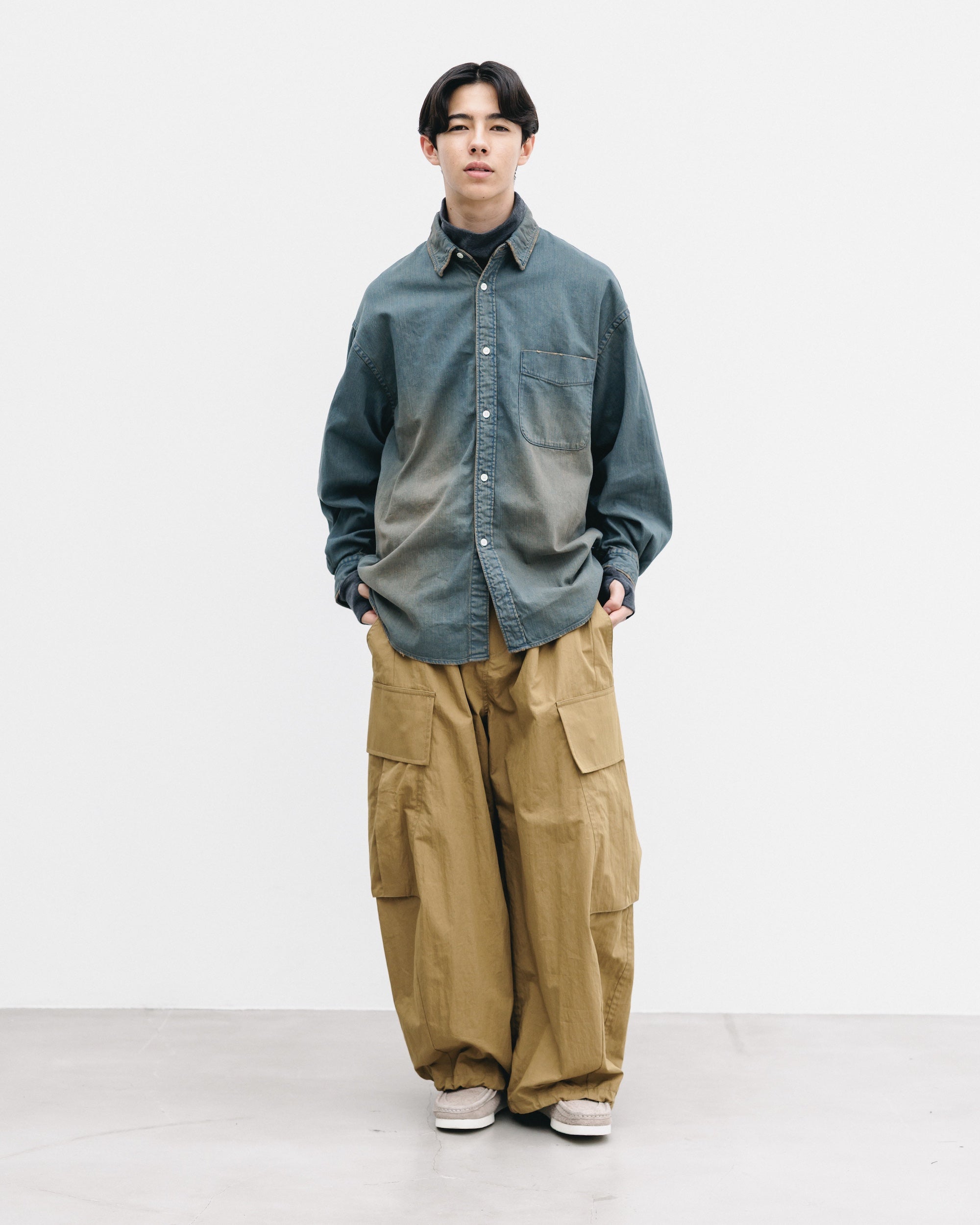 【2.28 SAT 20:00- IN STOCK】DENIM CLASSIC CITY L/S SHIRT (VINTAGE BROWN)