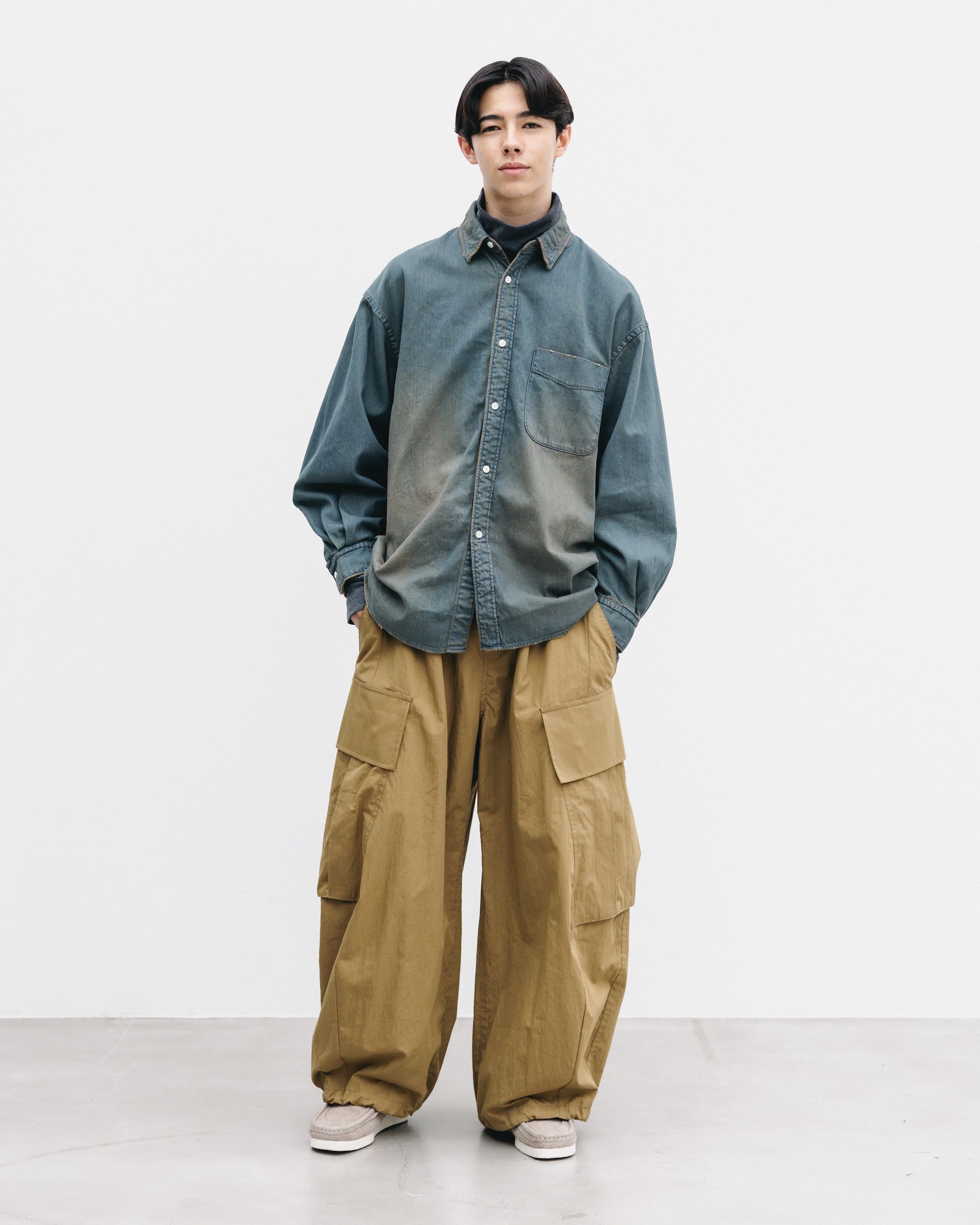 トップス GRADATION DYED CLASSIC CITY L/S SHIRT DENIM CLASSIC CITY L/S SHIRT (VINTAGE BROWN)