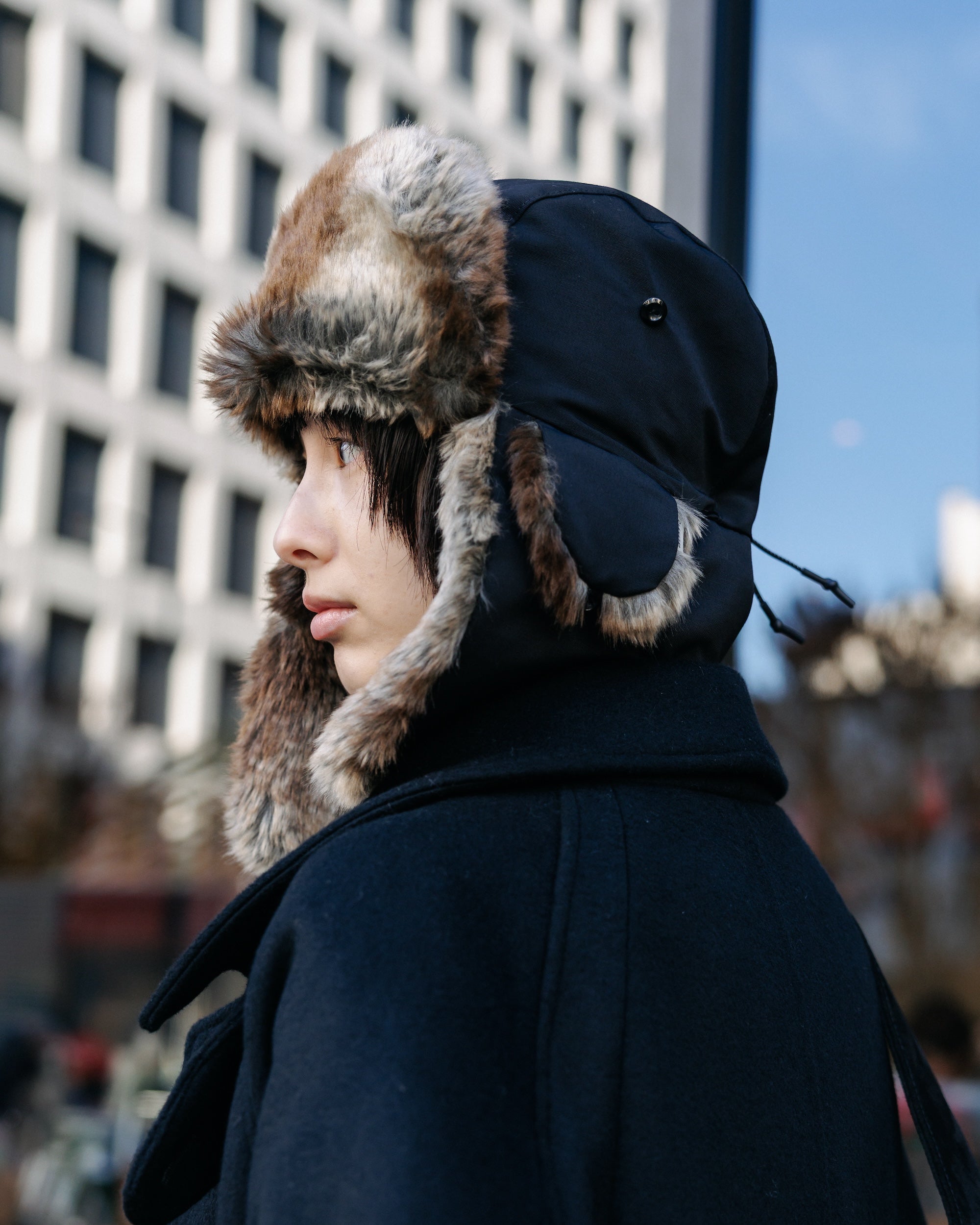 【12.17 WED 20:00- IN STOCK】CITY TRAPPER CAP (BLACK)