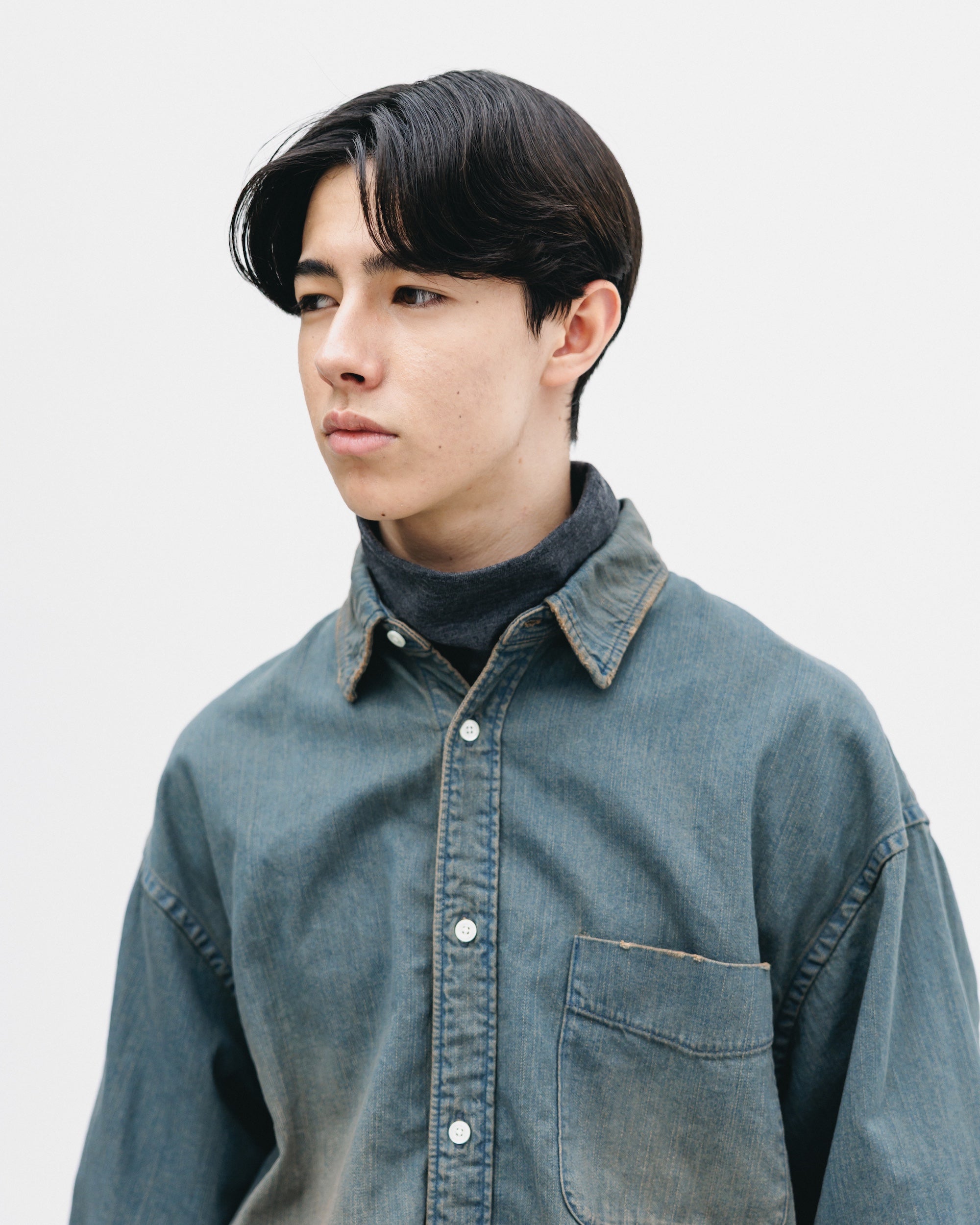 【2.28 SAT 20:00- IN STOCK】DENIM CLASSIC CITY L/S SHIRT (VINTAGE BROWN)