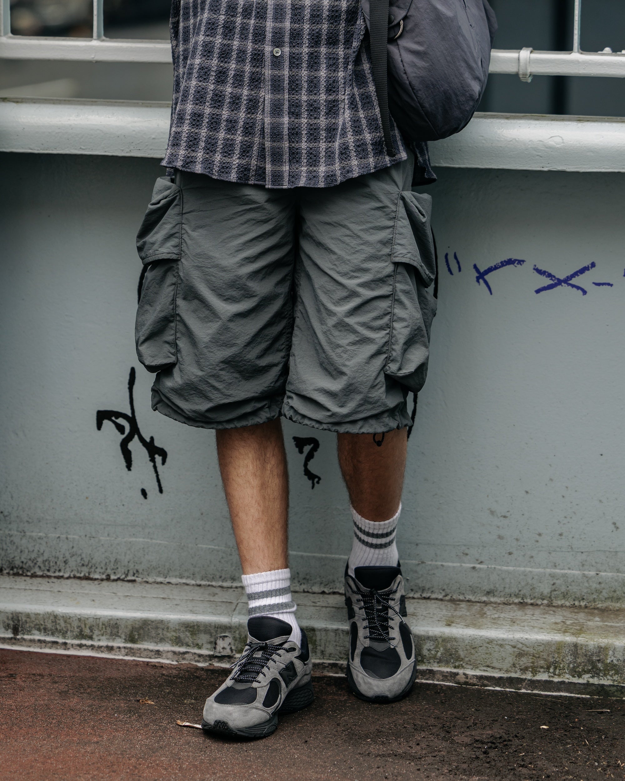 【6.25 WED 20:00- IN STOCK】VINTAGE WASHED CITY MILITARY HALF PANTS 002 (FADE BLACK)