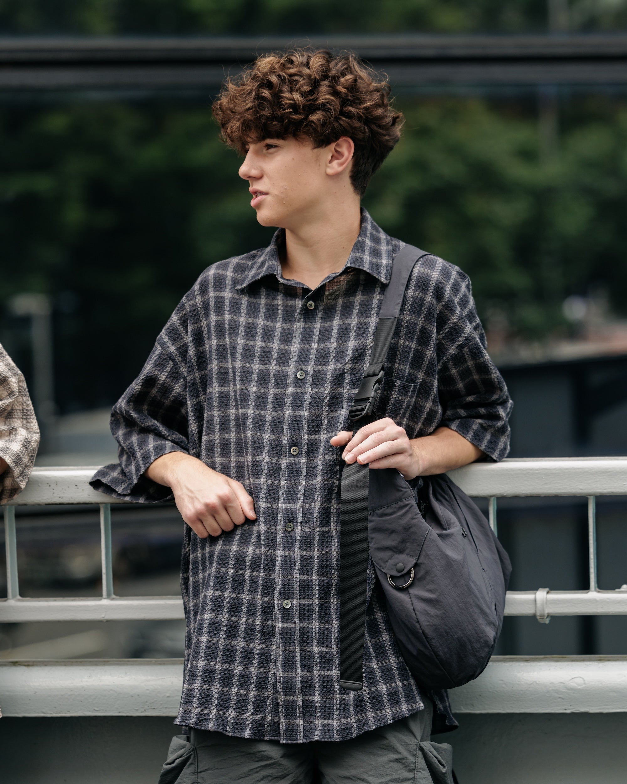 【6.25 WED 20:00- IN STOCK】PLAID SUCKER CLASSIC CITY S/S SHIRT (BLACK)