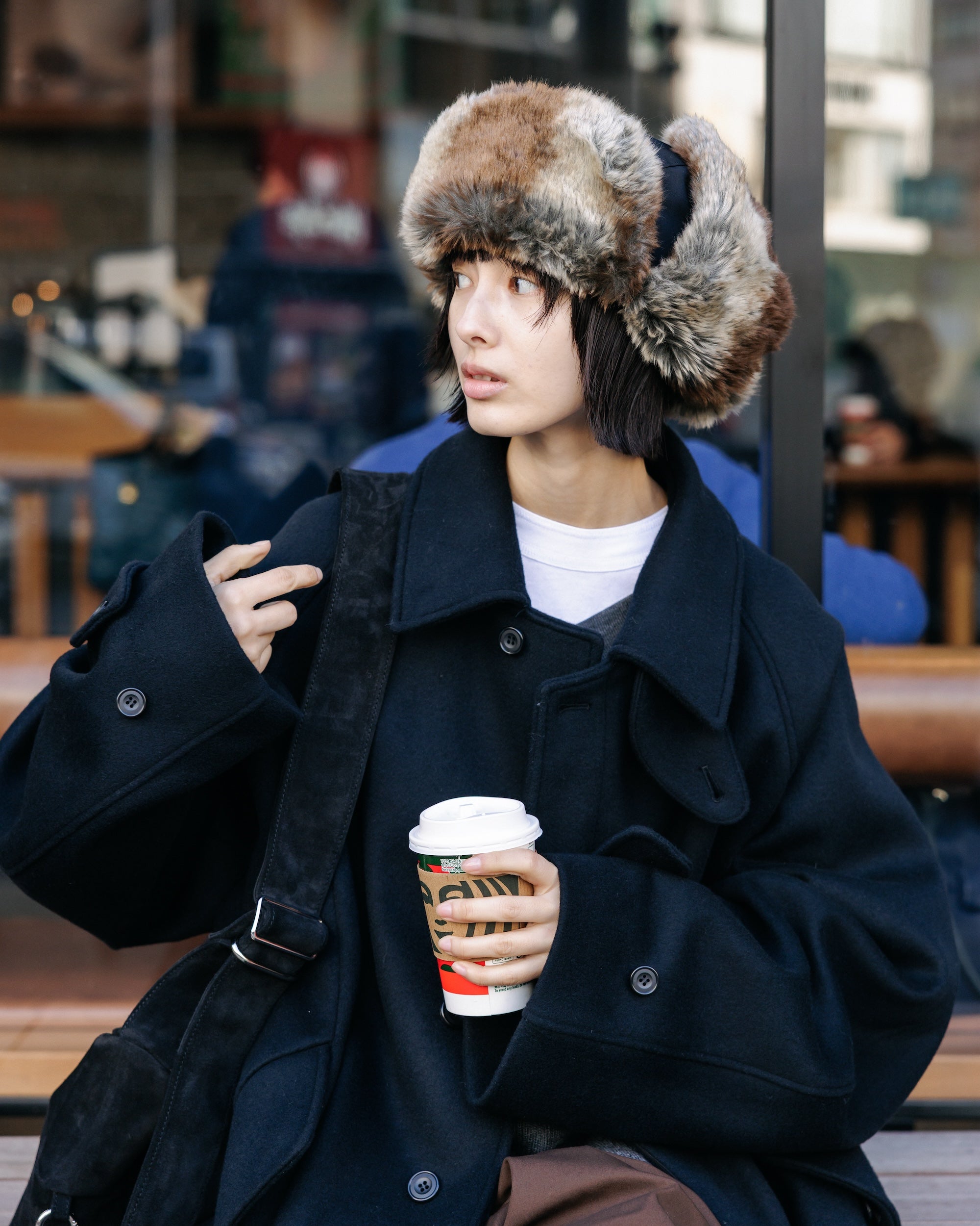 【12.17 WED 20:00- IN STOCK】CITY TRAPPER CAP (BLACK)