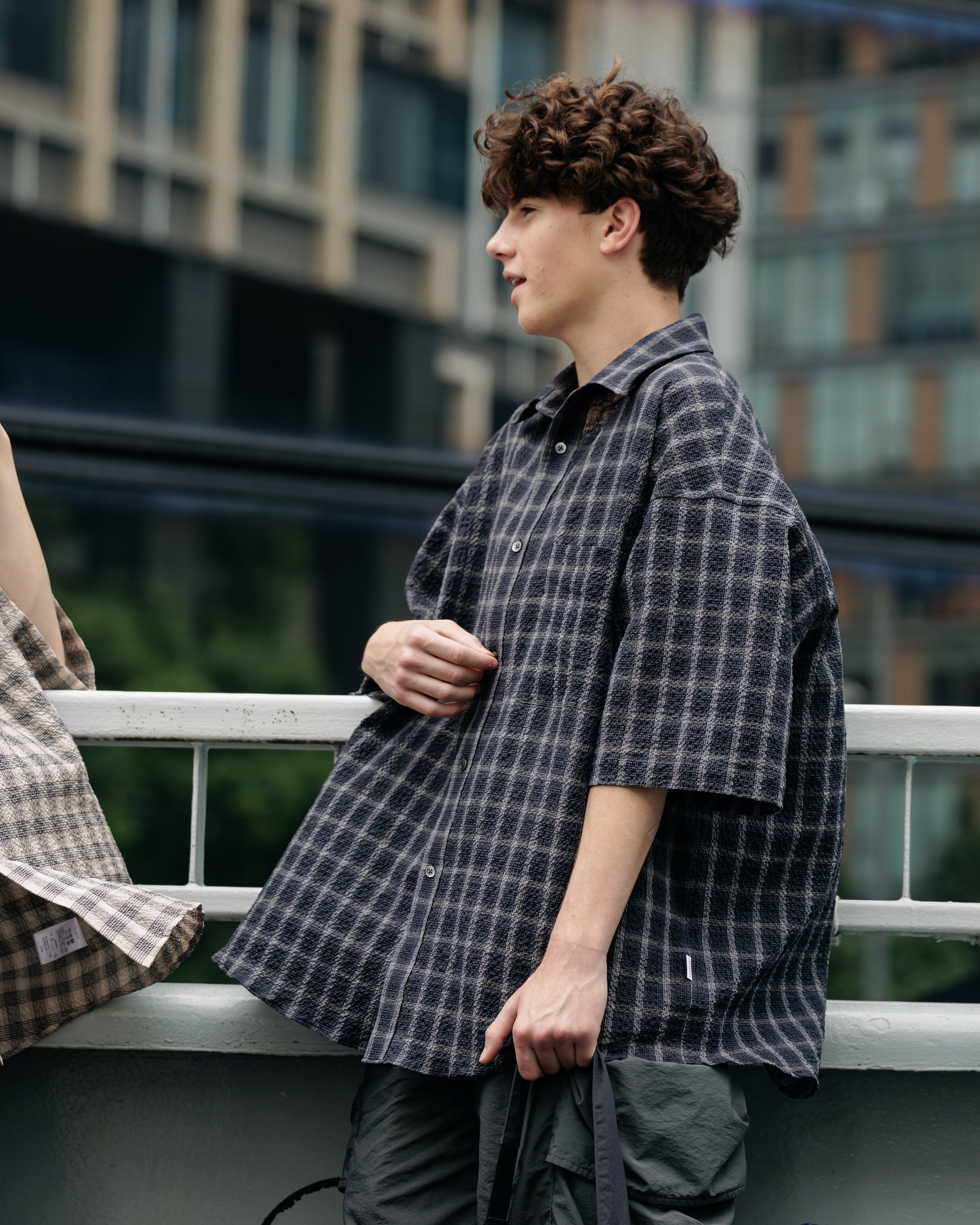 【6.25 WED 20:00- IN STOCK】PLAID SUCKER CLASSIC CITY S/S SHIRT (BLACK)