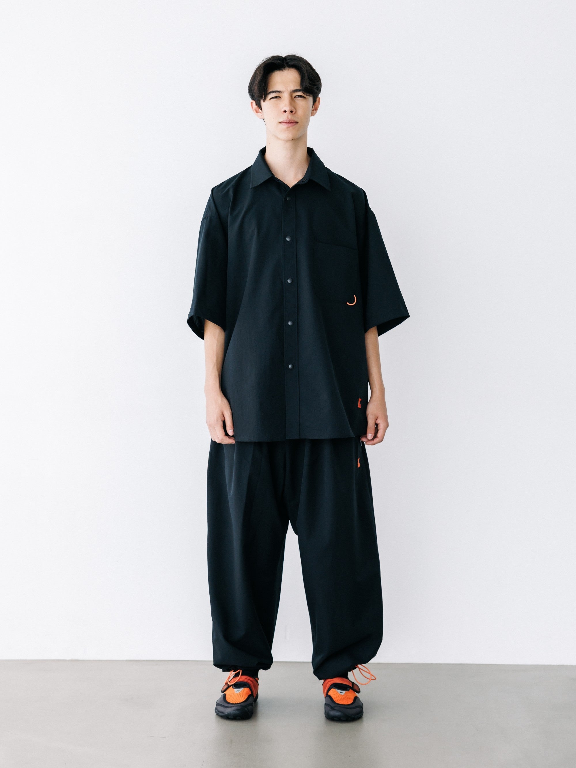 【8.22 SAT 20:00- IN STOCK】“C”COOLDOTS® MINI RIPSTOP CITY UNIFORM S/S SHIRT (BLACK×ORANGE)